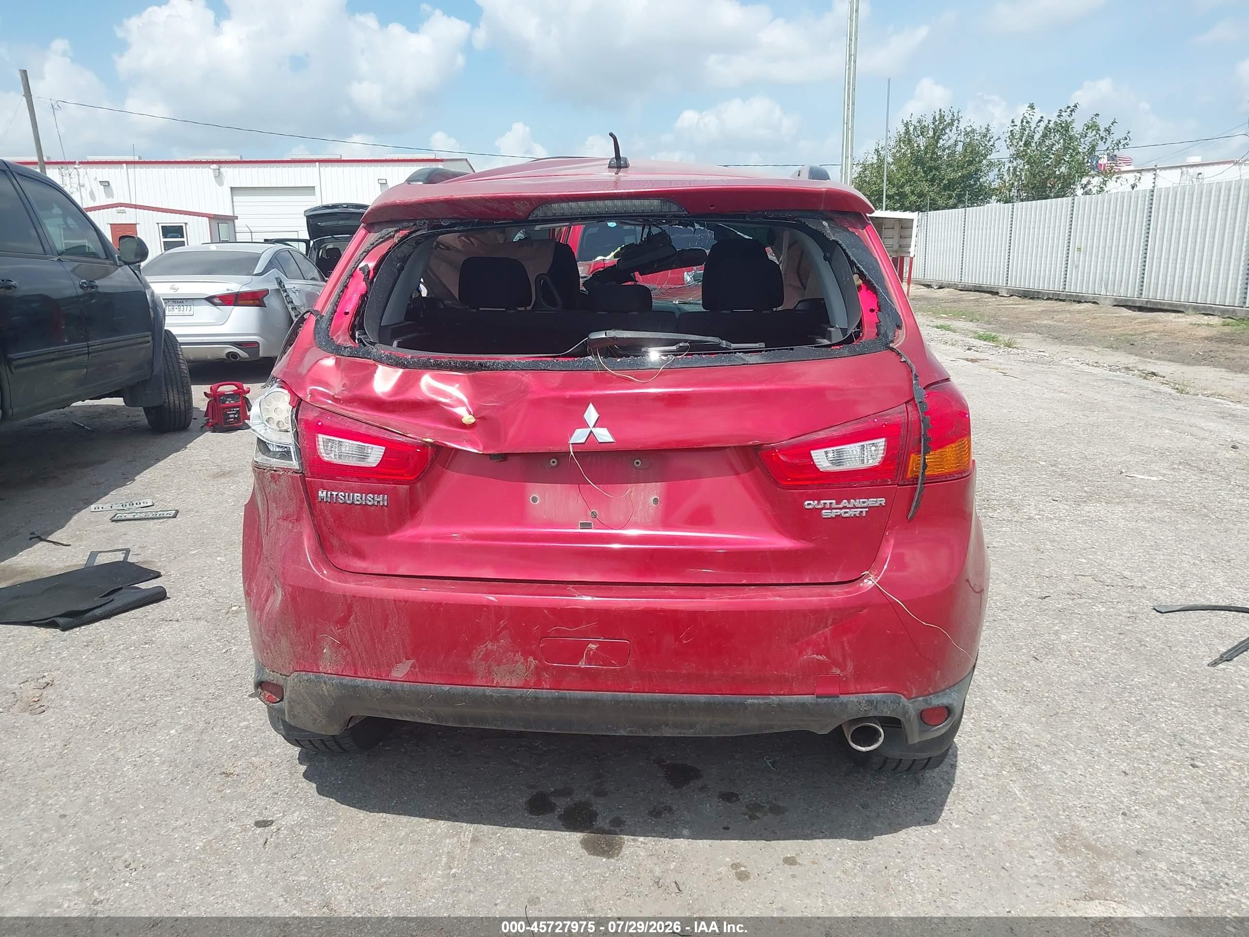 2013 Mitsubishi Outlander Sport Se Red vin: 4A4AP4AU3DE007678