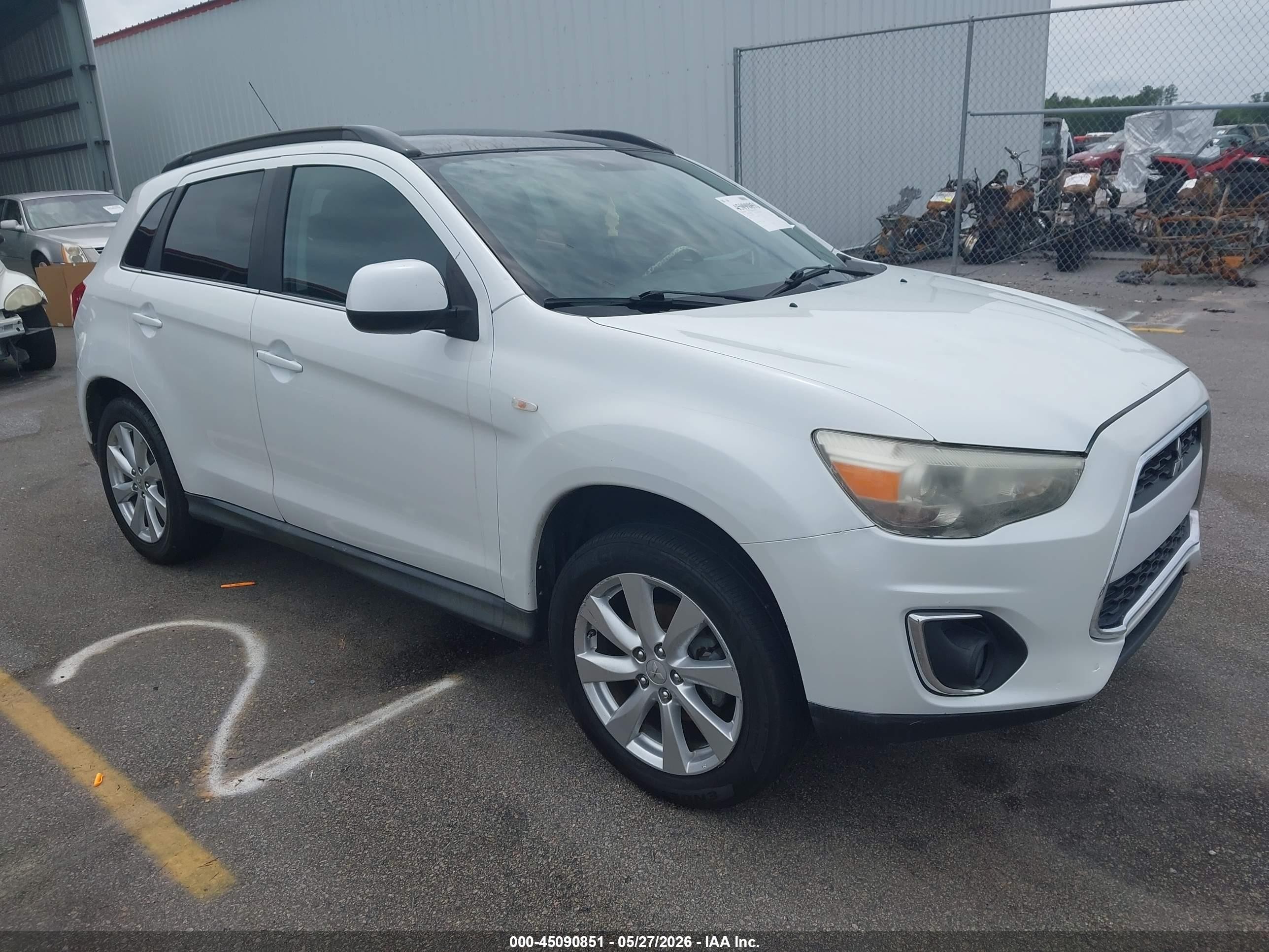 2014 Mitsubishi Outlander Sport Se White vin: 4A4AP4AU3EE009142