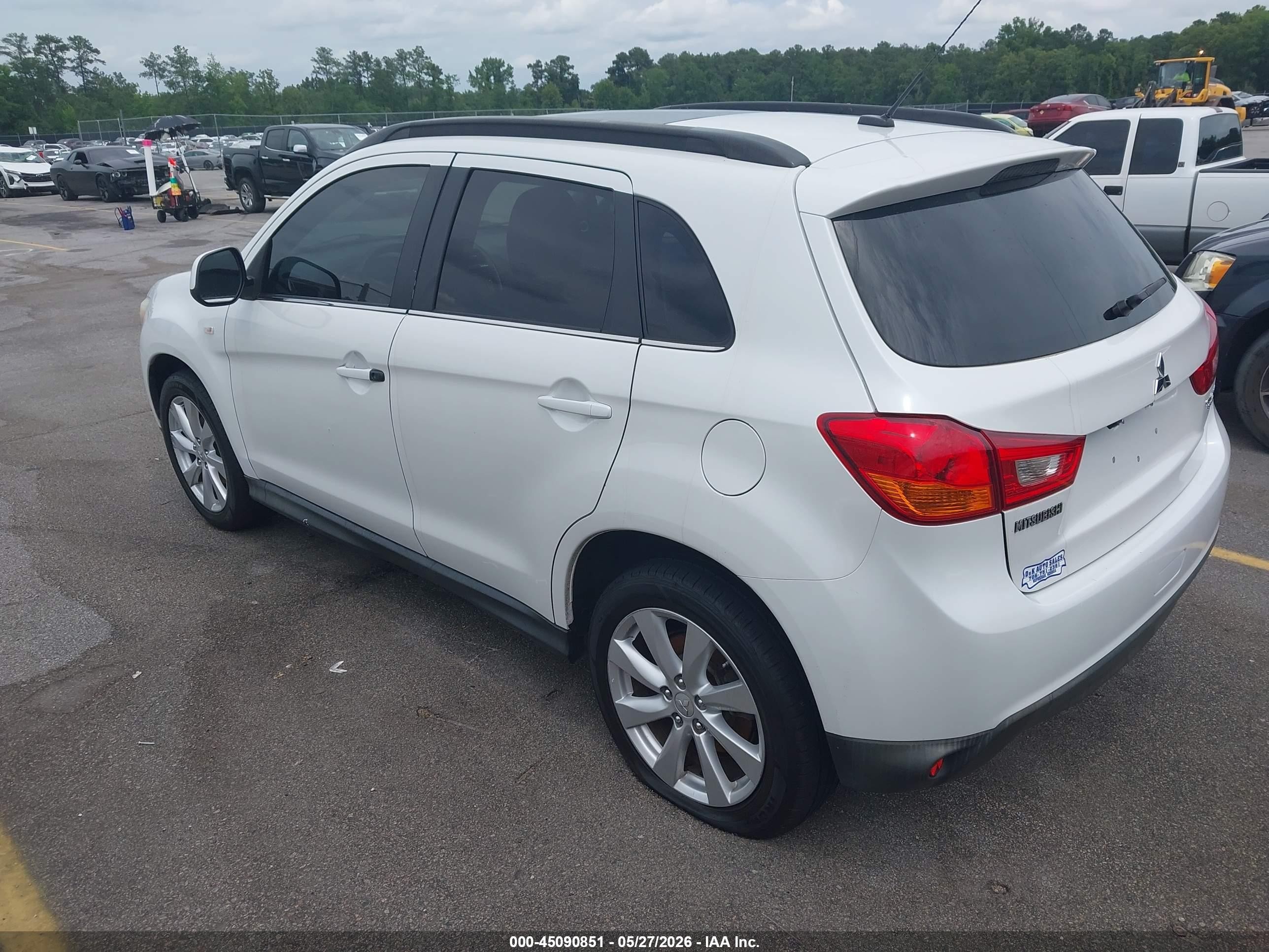 2014 Mitsubishi Outlander Sport Se White vin: 4A4AP4AU3EE009142