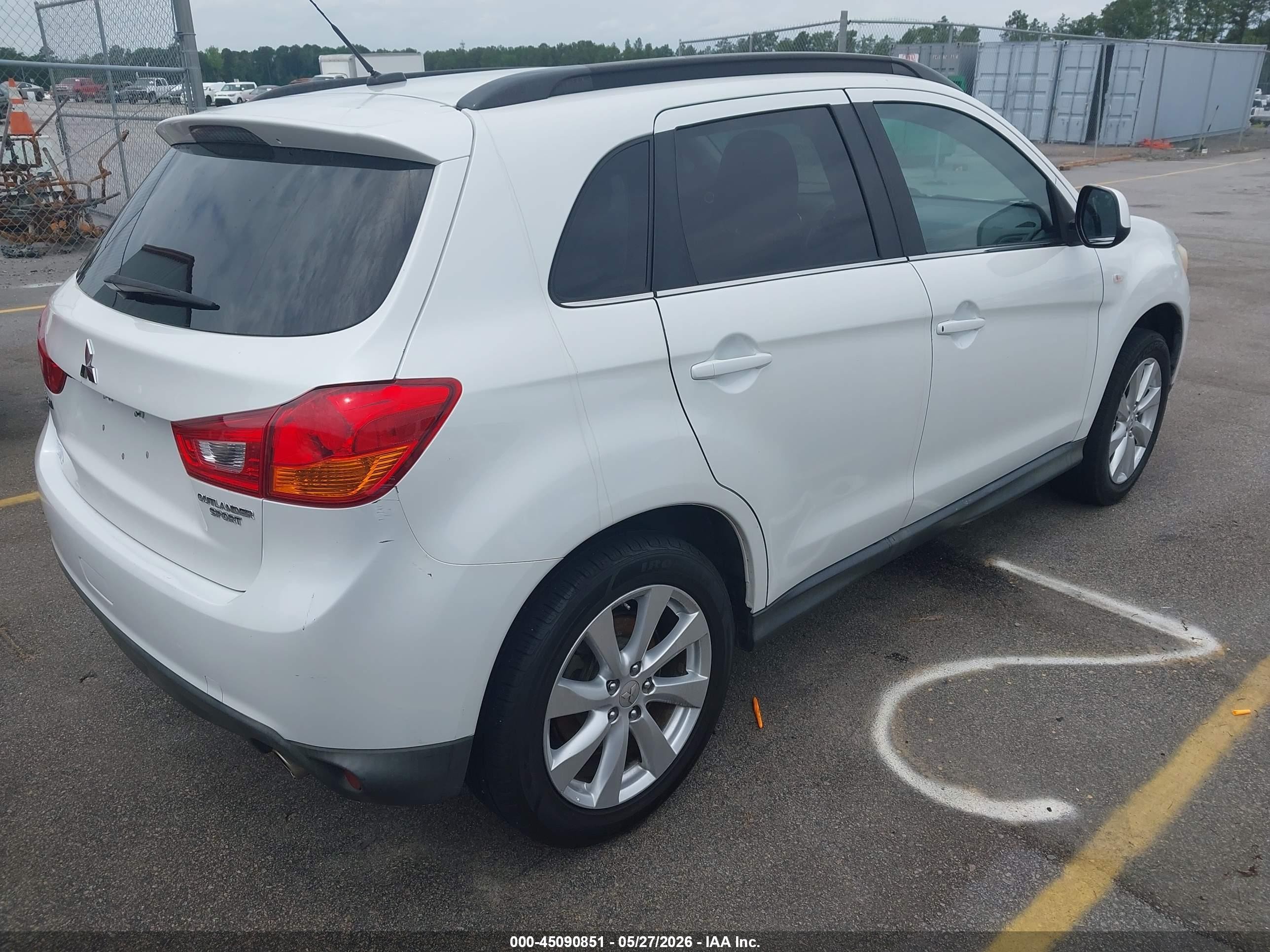 2014 Mitsubishi Outlander Sport Se White vin: 4A4AP4AU3EE009142