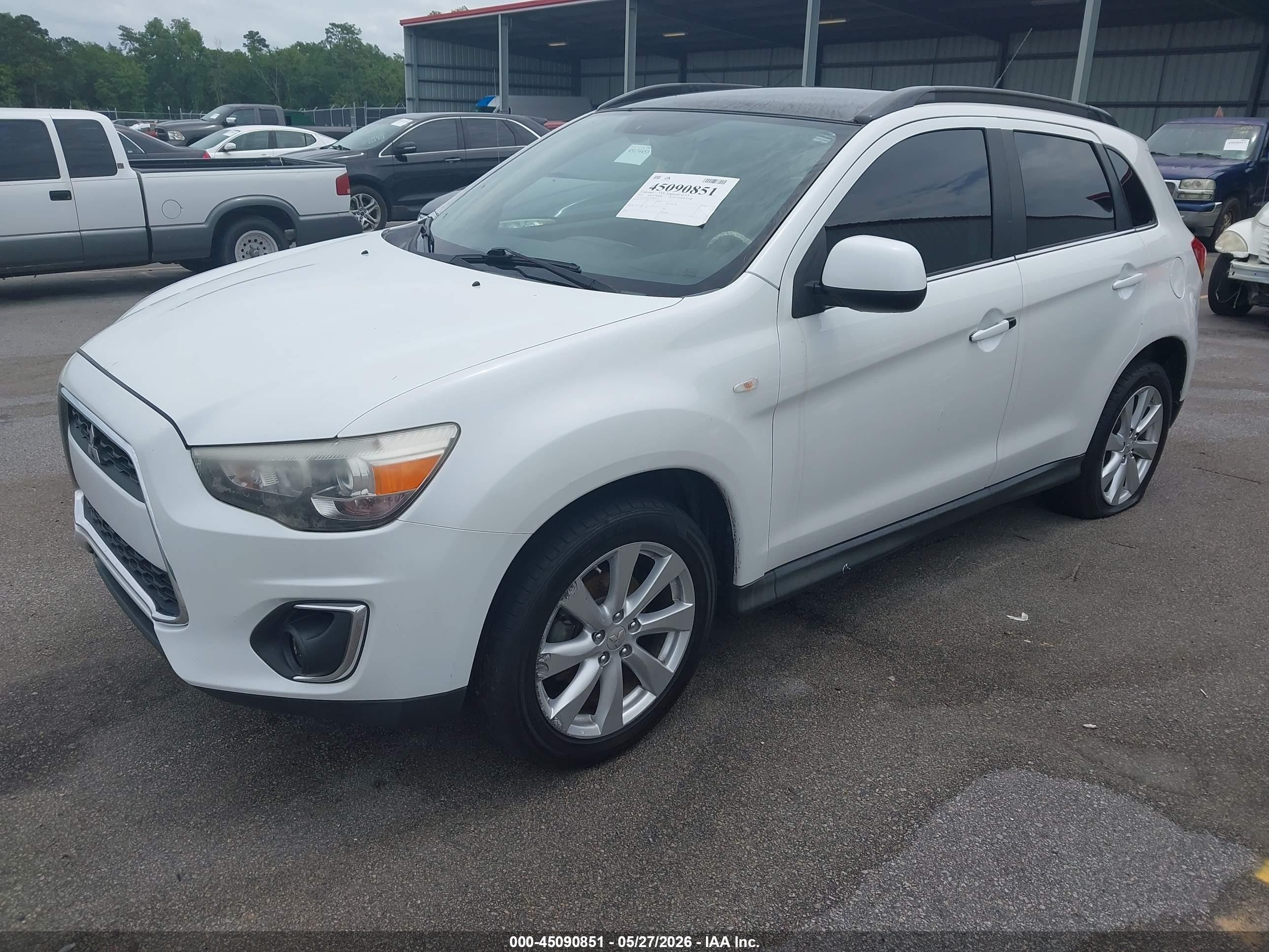 2014 Mitsubishi Outlander Sport Se White vin: 4A4AP4AU3EE009142