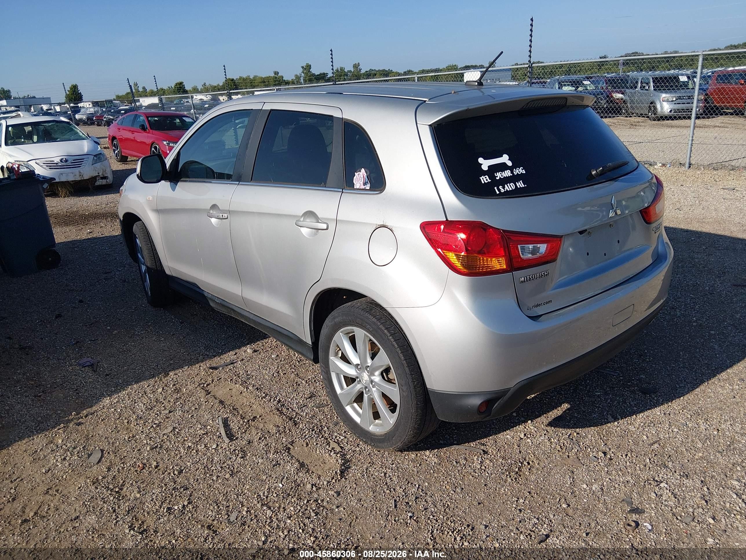 2015 Mitsubishi Outlander Sport Se Silver vin: 4A4AP4AU4FE029532