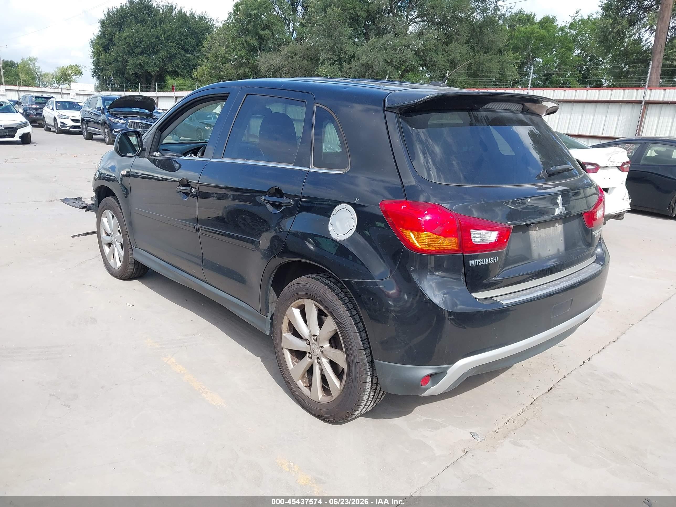 2015 Mitsubishi Outlander Sport Se Черный vin: 4A4AP4AU4FE062725