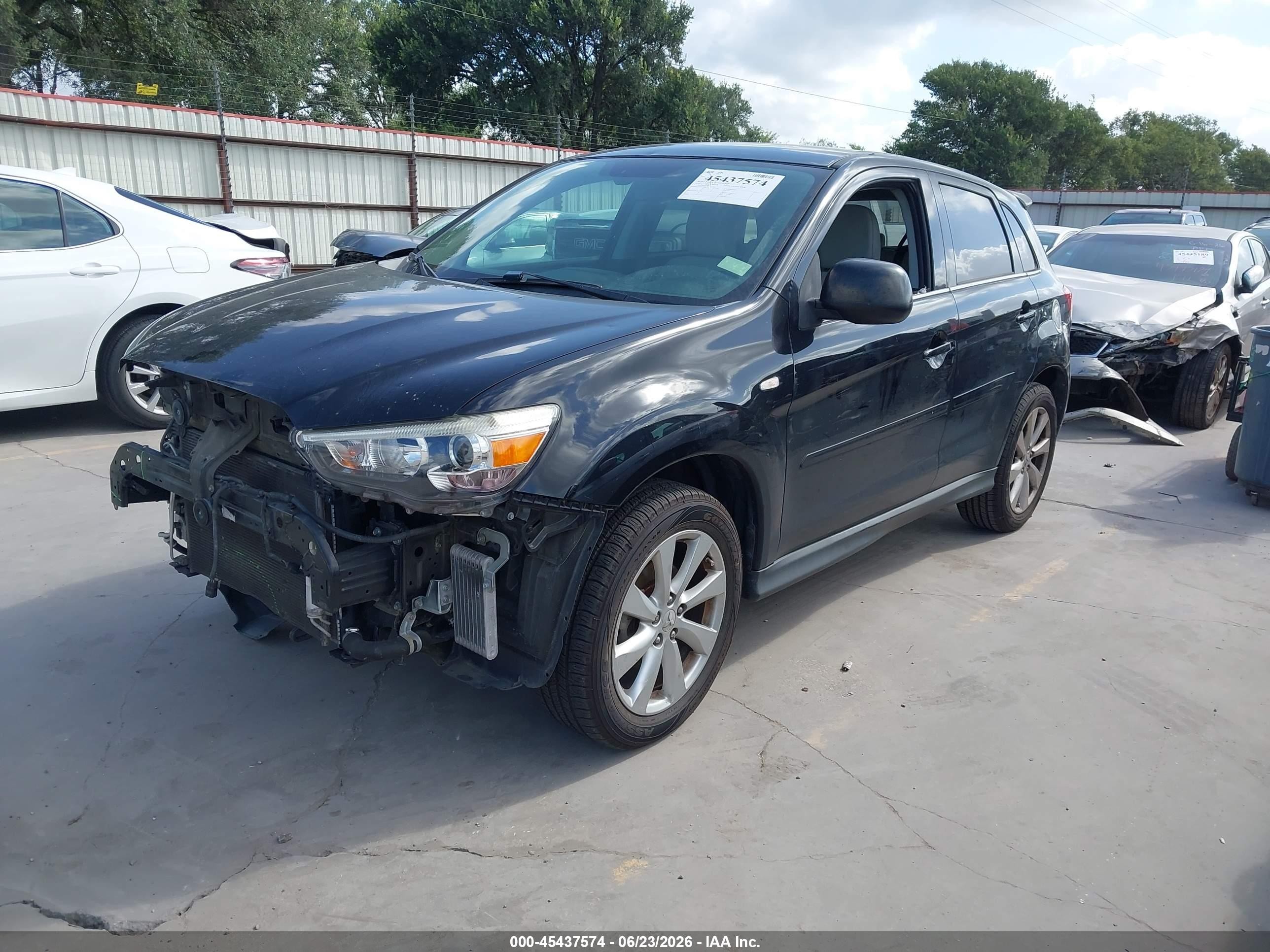 2015 Mitsubishi Outlander Sport Se Черный vin: 4A4AP4AU4FE062725