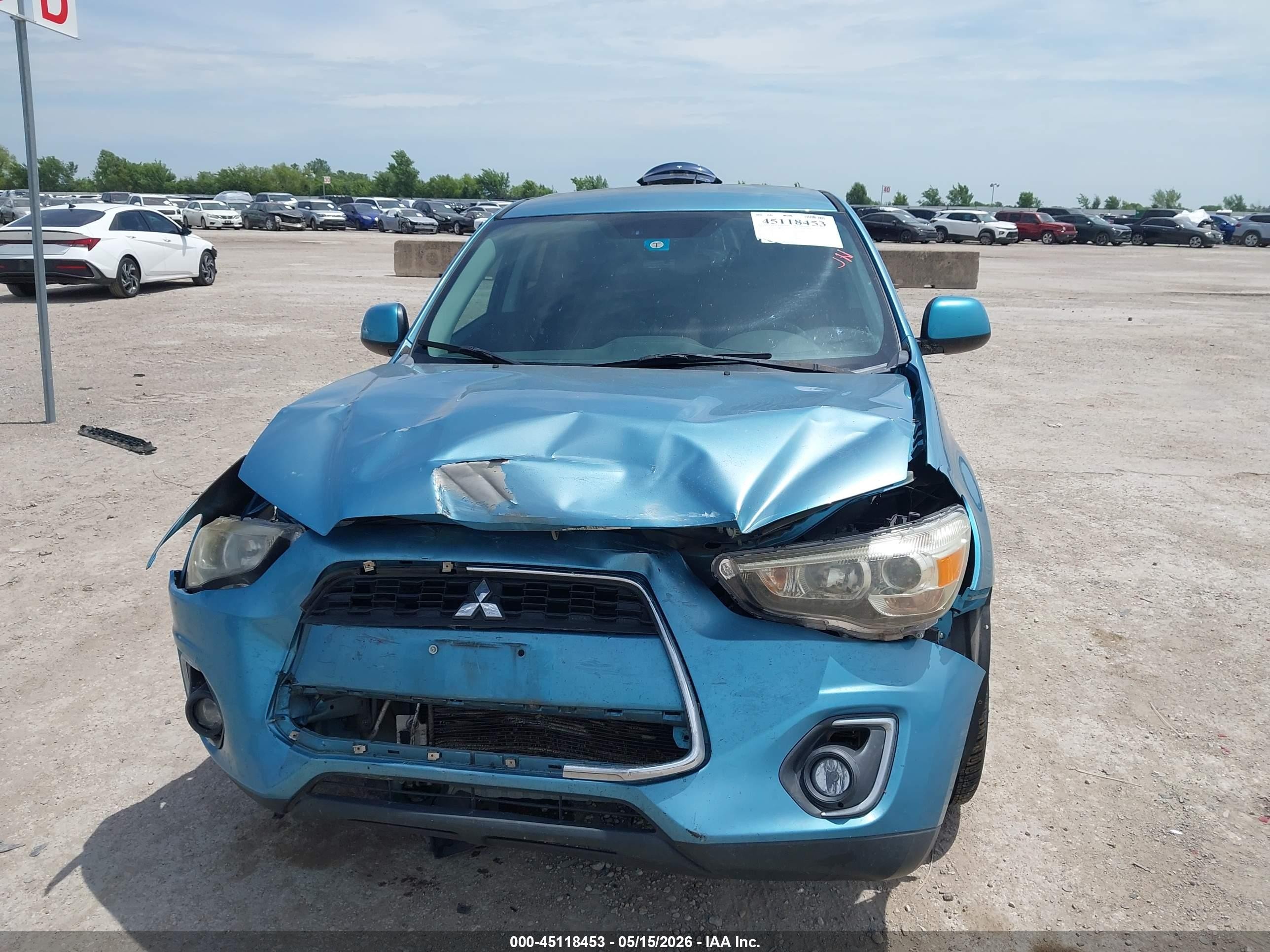 2013 Mitsubishi Outlander Sport Se Blue vin: 4A4AP4AU5DE008329