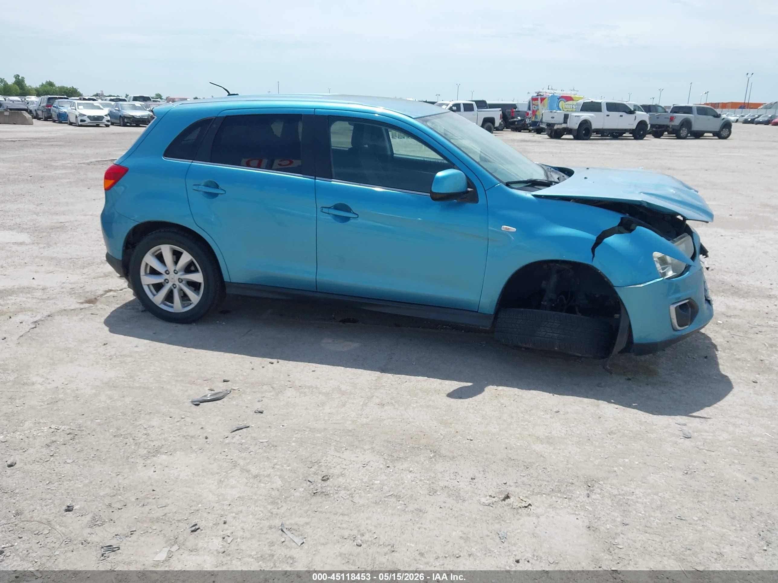 2013 Mitsubishi Outlander Sport Se Blue vin: 4A4AP4AU5DE008329