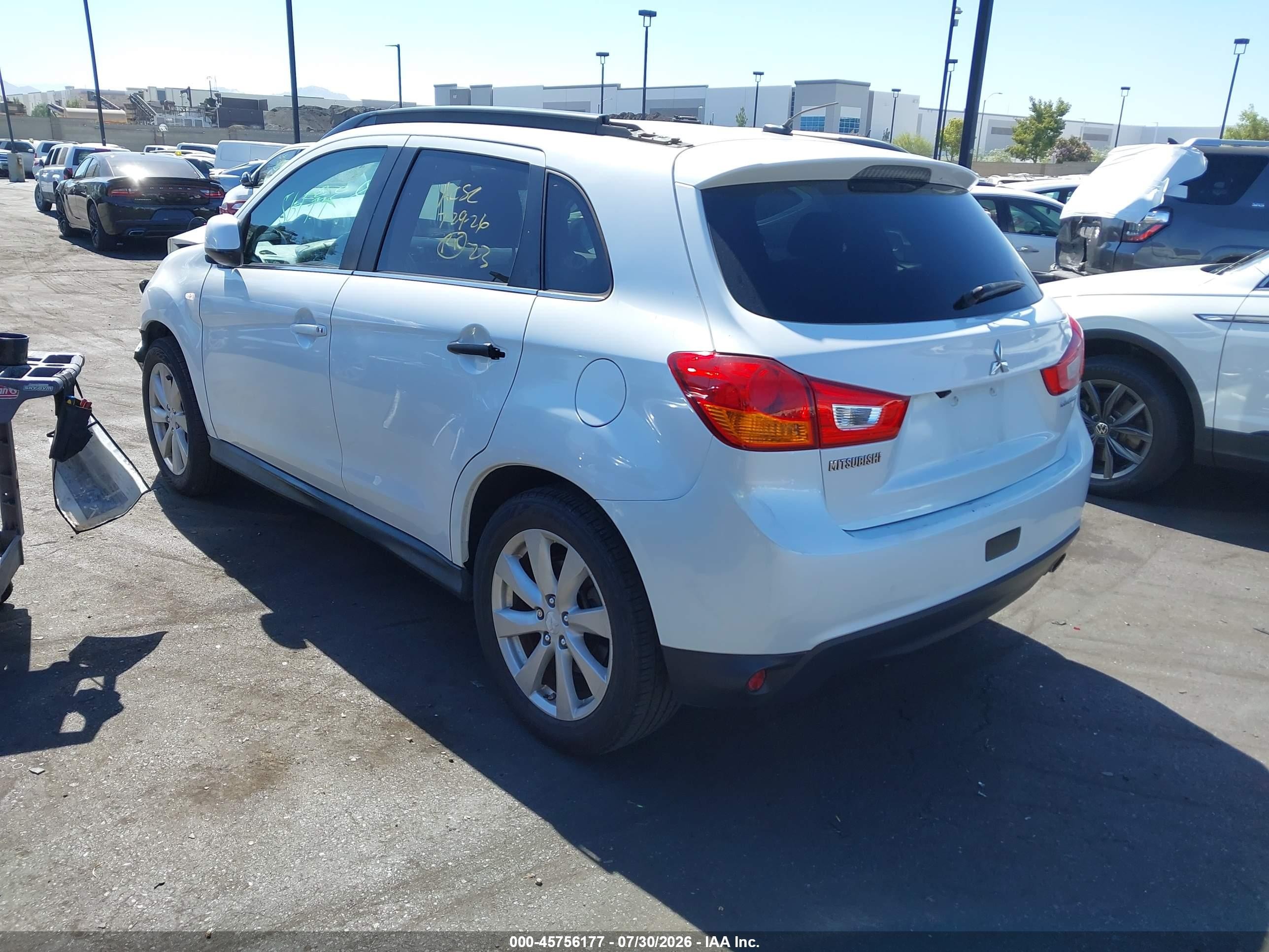 2014 Mitsubishi Outlander Sport Se White vin: 4A4AP4AU7EE003845