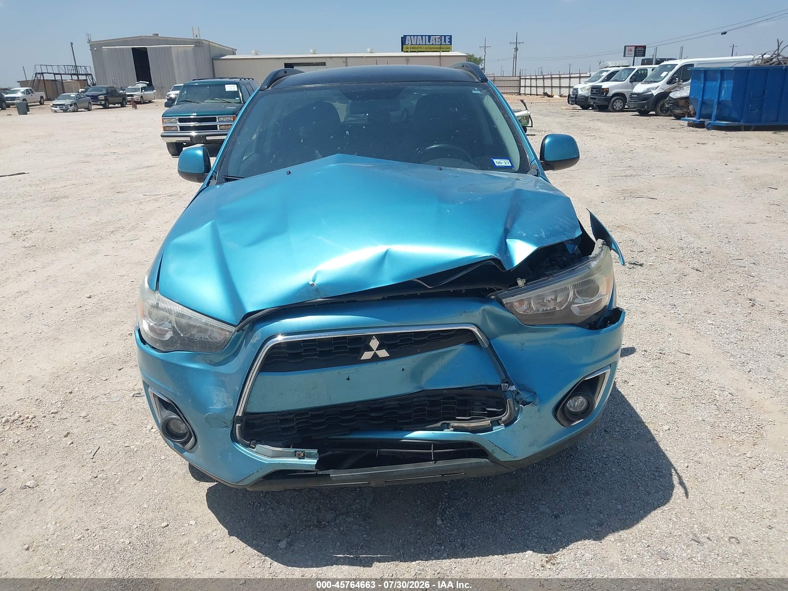 2014 Mitsubishi Outlander Sport Se Бирюзовый vin: 4A4AP4AU7EE012397