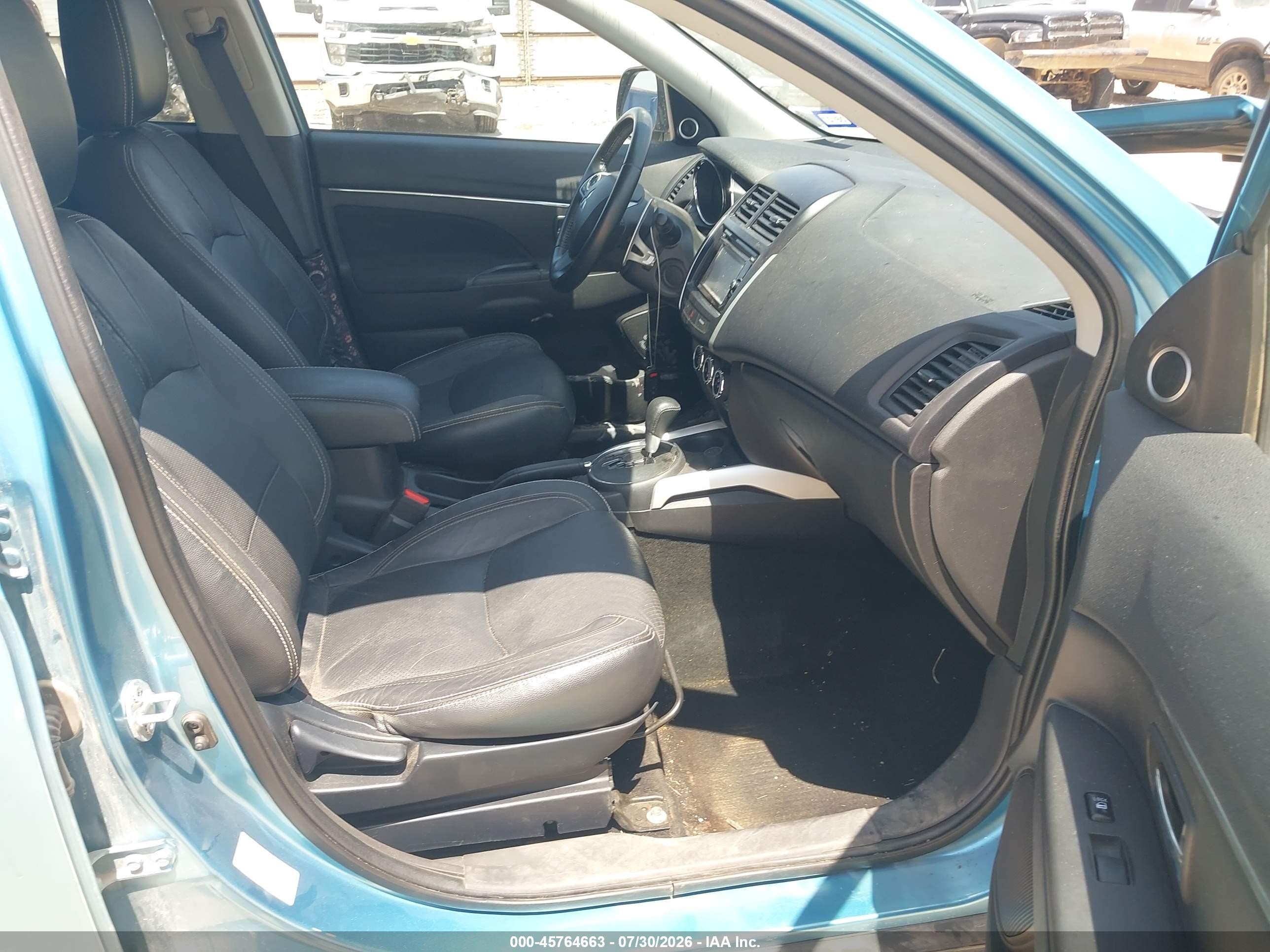 2014 Mitsubishi Outlander Sport Se Бирюзовый vin: 4A4AP4AU7EE012397