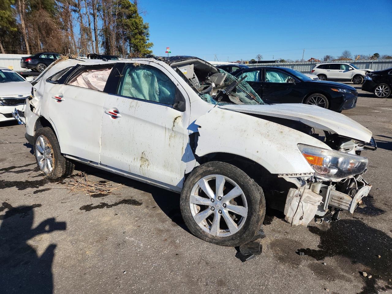 2015 Mitsubishi Outlander Sport Se White vin: 4A4AP4AU7FE016418