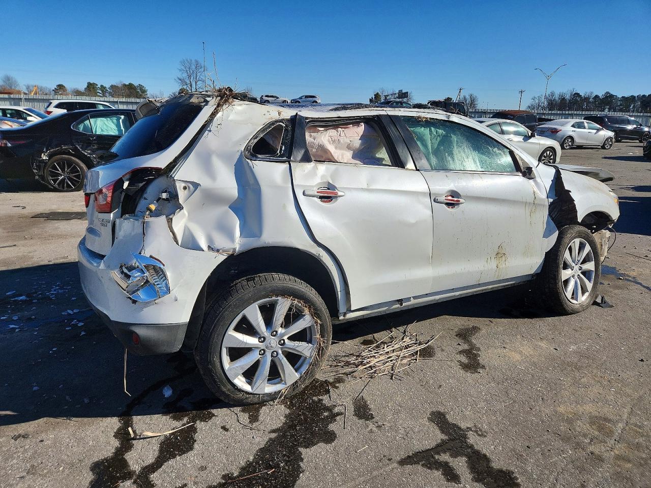 2015 Mitsubishi Outlander Sport Se White vin: 4A4AP4AU7FE016418