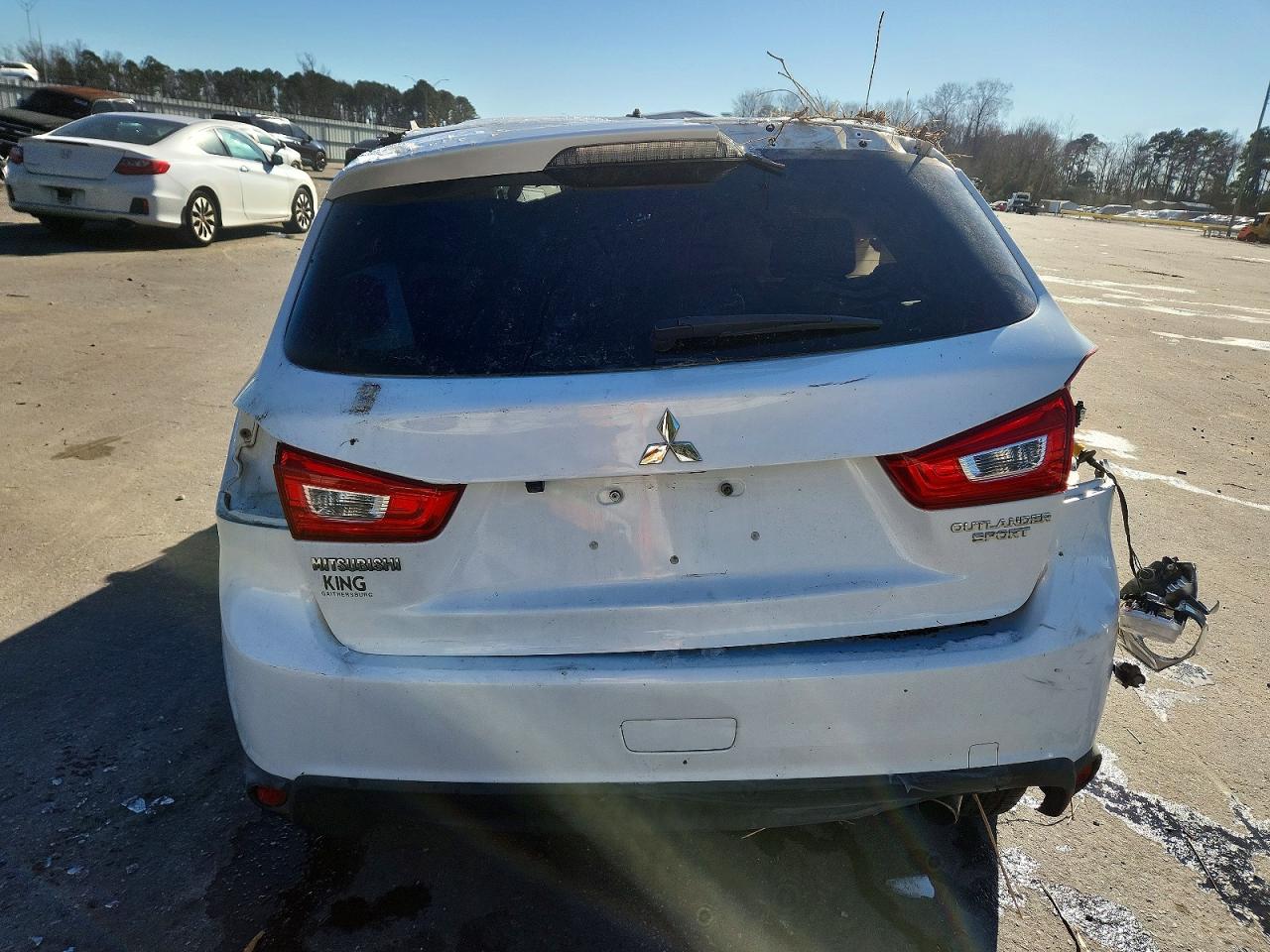 2015 Mitsubishi Outlander Sport Se White vin: 4A4AP4AU7FE016418