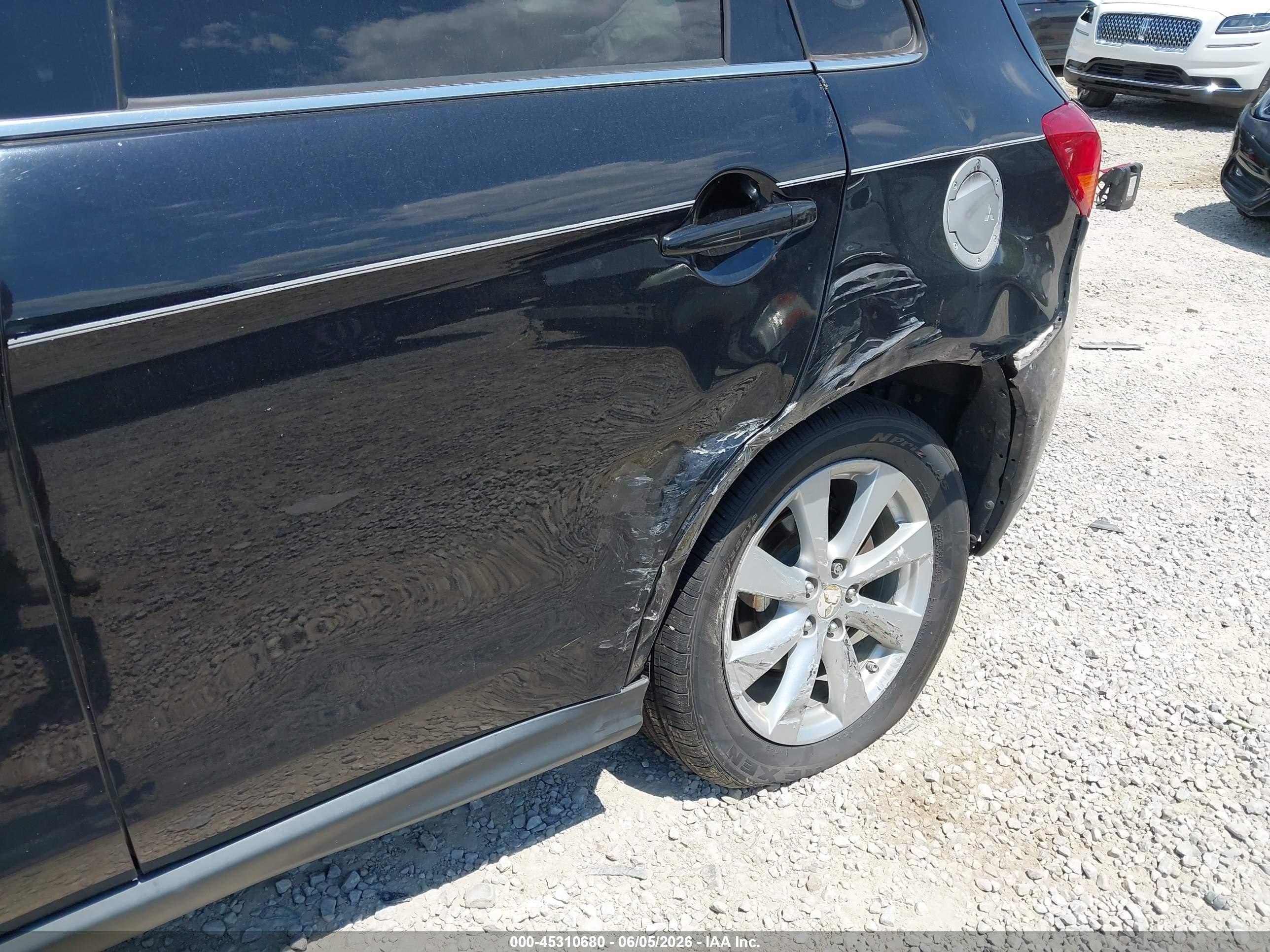 2014 Mitsubishi Outlander Sport Se Черный vin: 4A4AP4AU8EE002512
