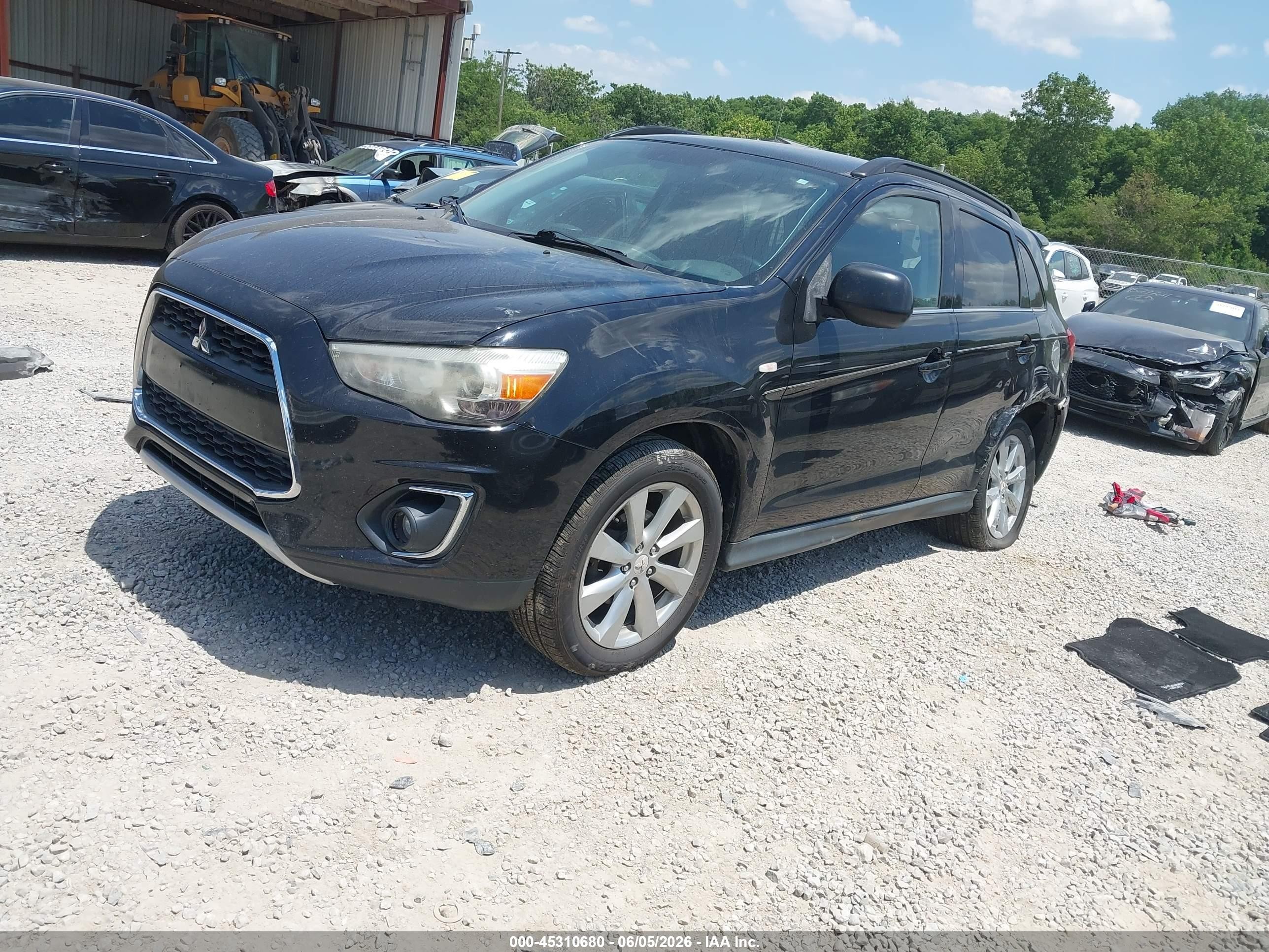2014 Mitsubishi Outlander Sport Se Черный vin: 4A4AP4AU8EE002512