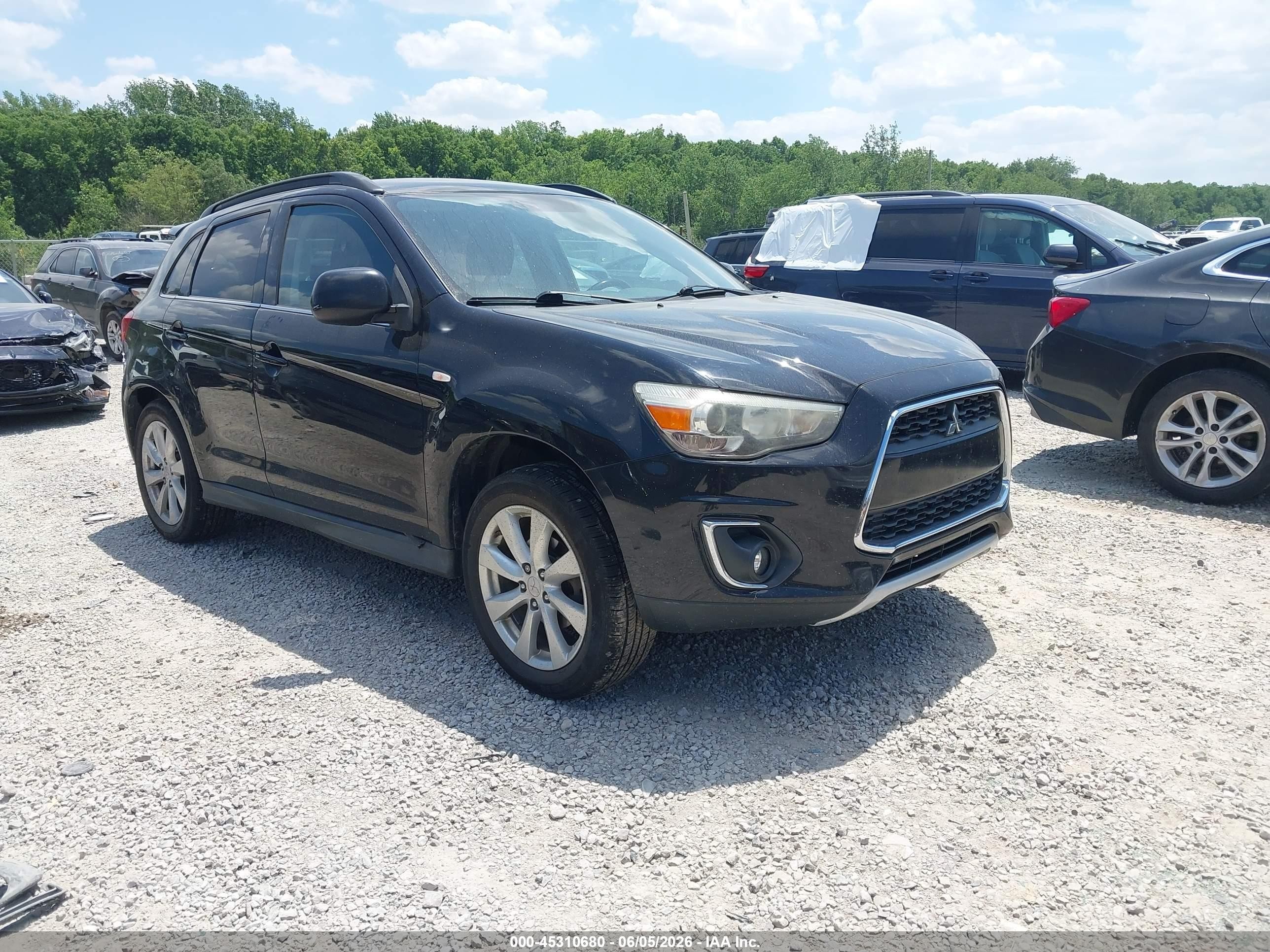 2014 Mitsubishi Outlander Sport Se Черный vin: 4A4AP4AU8EE002512
