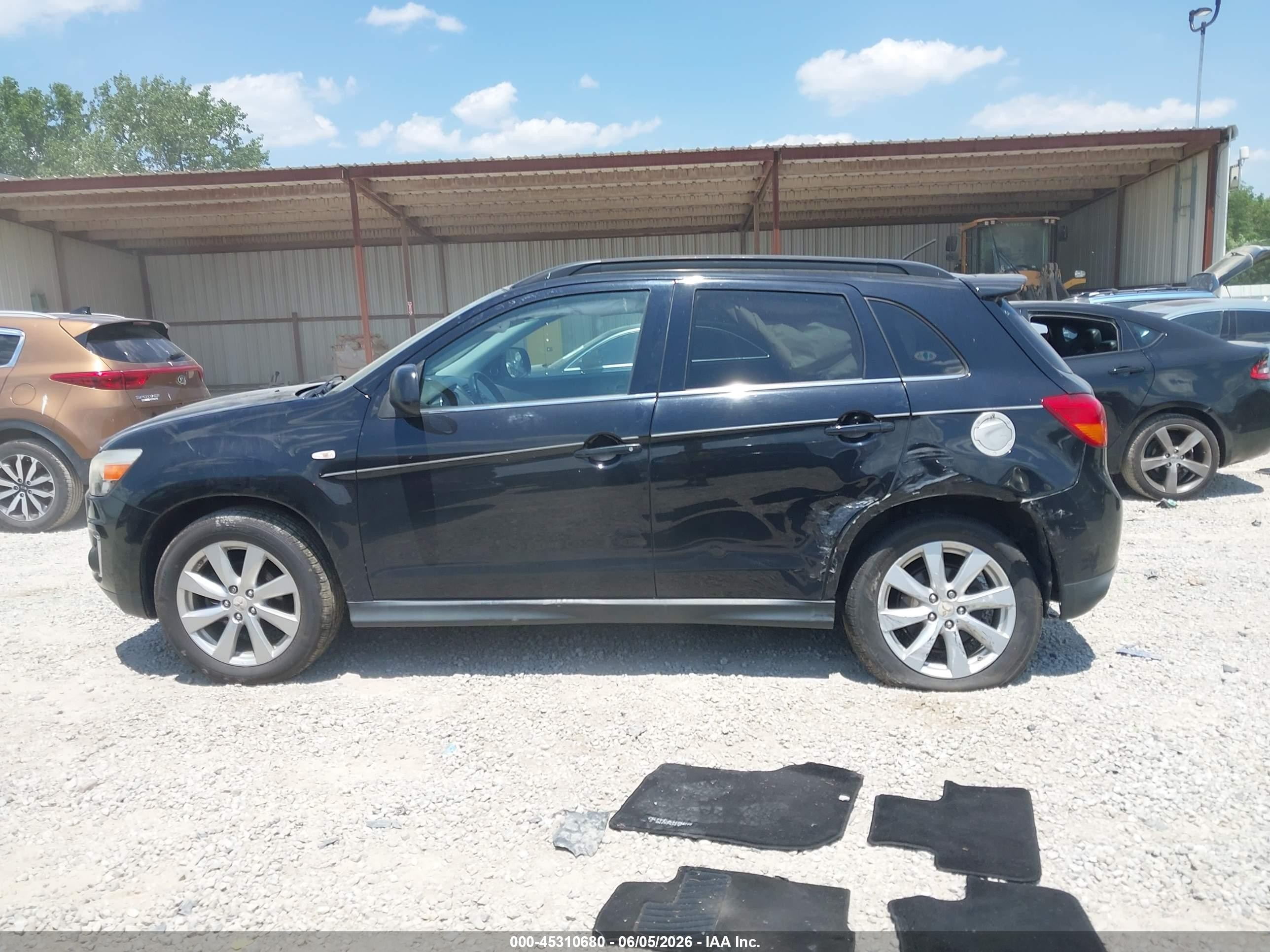 2014 Mitsubishi Outlander Sport Se Черный vin: 4A4AP4AU8EE002512