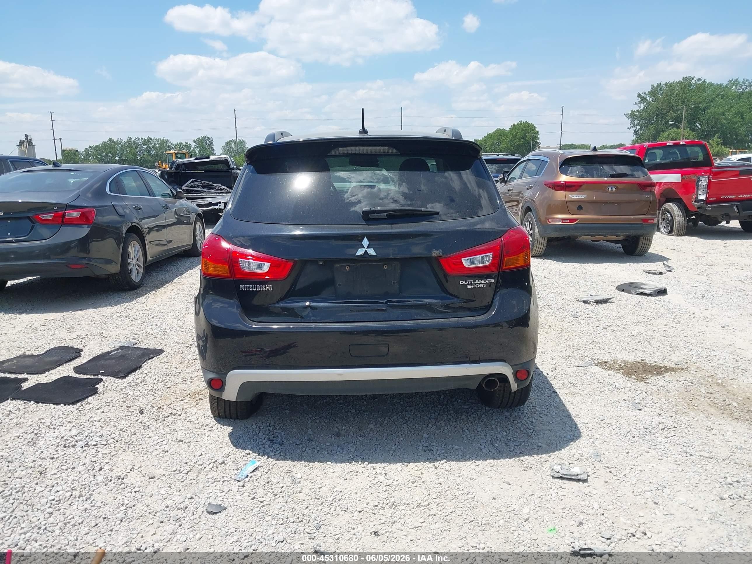 2014 Mitsubishi Outlander Sport Se Черный vin: 4A4AP4AU8EE002512