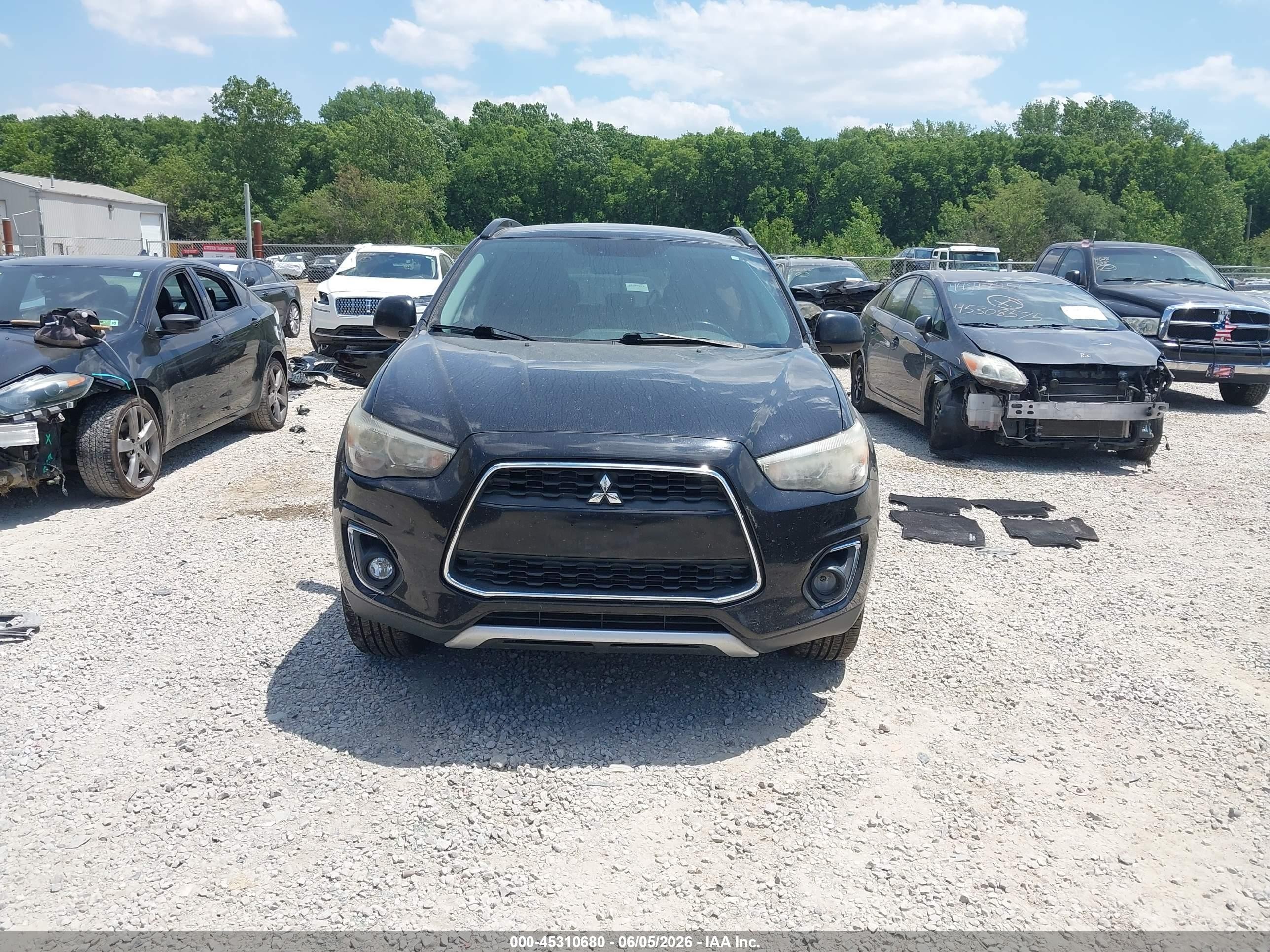 2014 Mitsubishi Outlander Sport Se Черный vin: 4A4AP4AU8EE002512