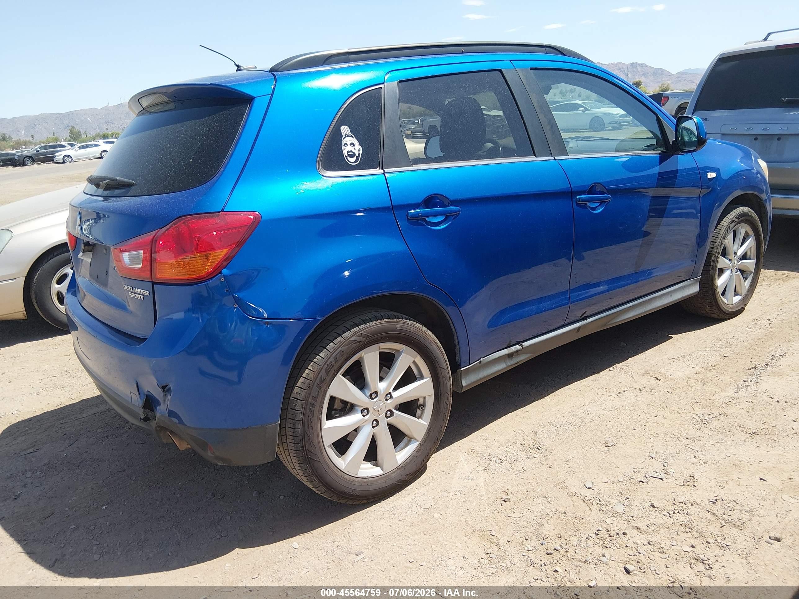 2015 Mitsubishi Outlander Sport Se Blue vin: 4A4AP4AU8FE005735