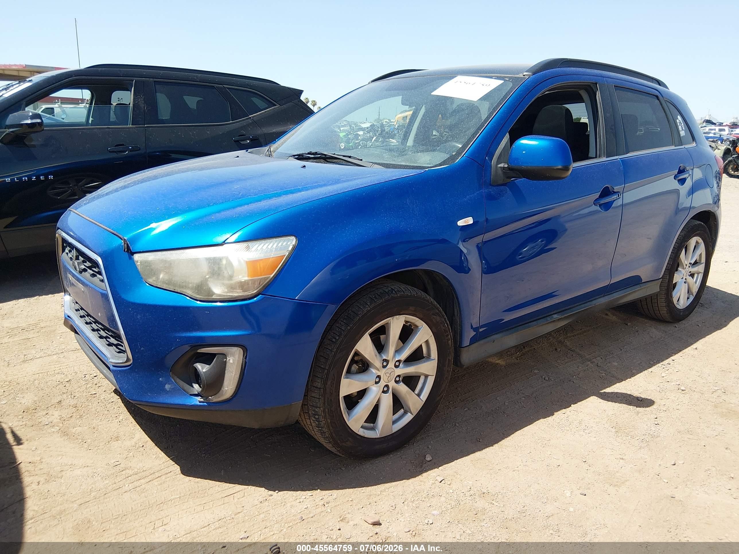 2015 Mitsubishi Outlander Sport Se Blue vin: 4A4AP4AU8FE005735
