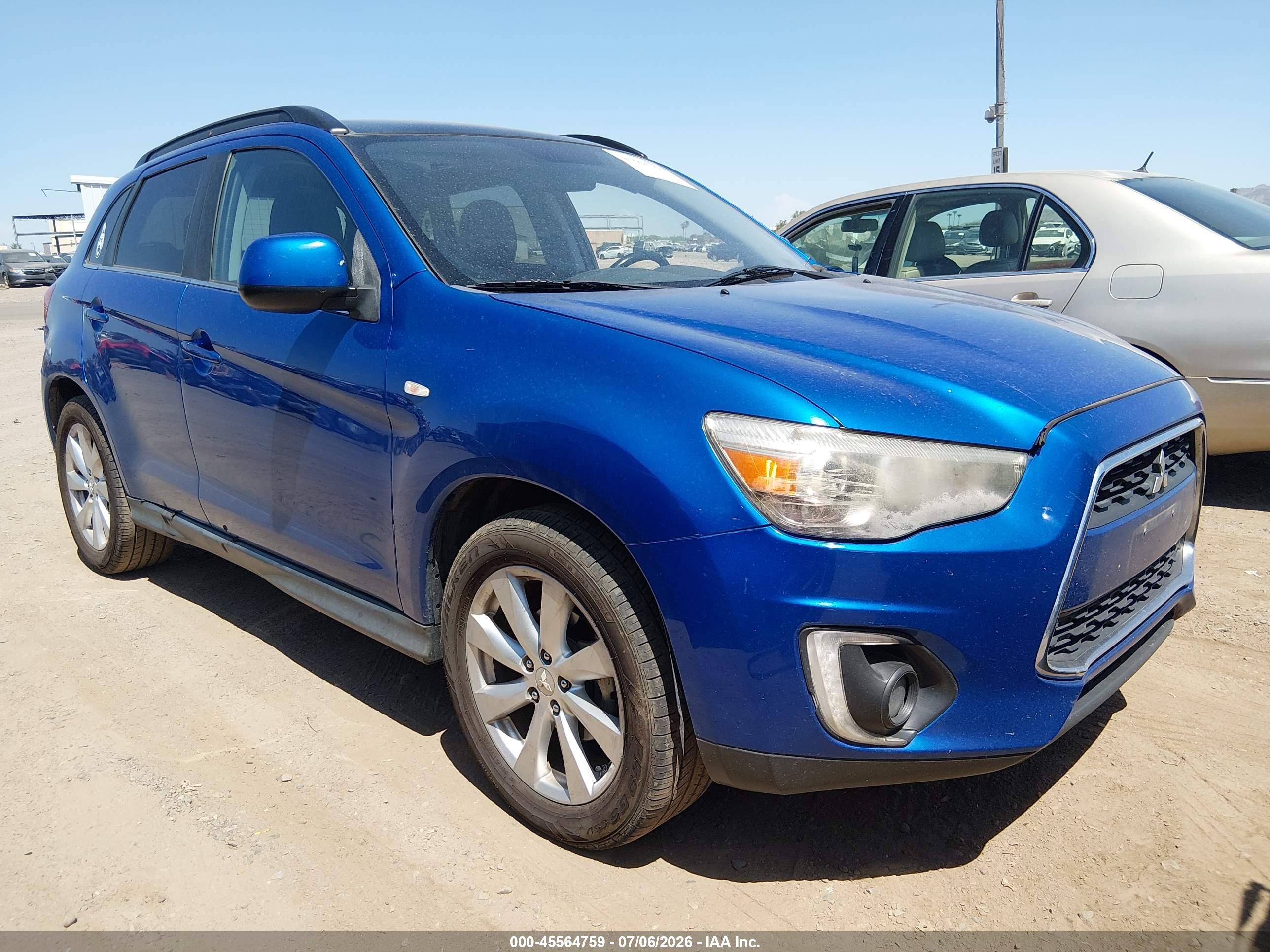 2015 Mitsubishi Outlander Sport Se Blue vin: 4A4AP4AU8FE005735