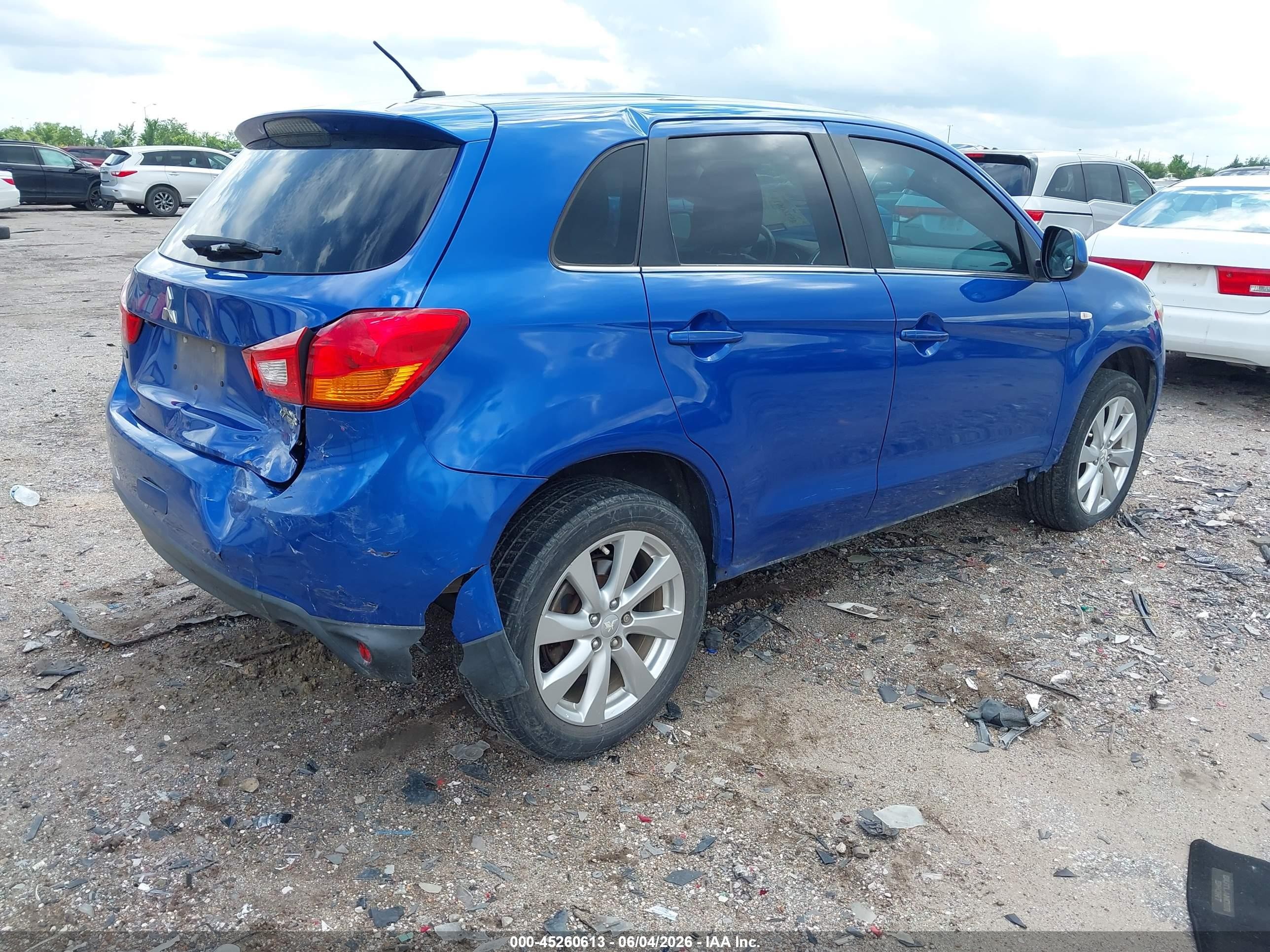 2015 Mitsubishi Outlander Sport Se Blue vin: 4A4AP4AU8FE048245
