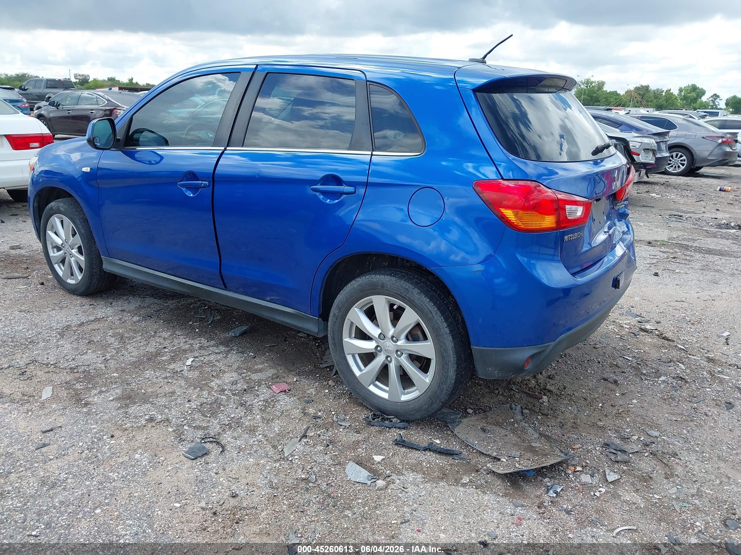 2015 Mitsubishi Outlander Sport Se Blue vin: 4A4AP4AU8FE048245