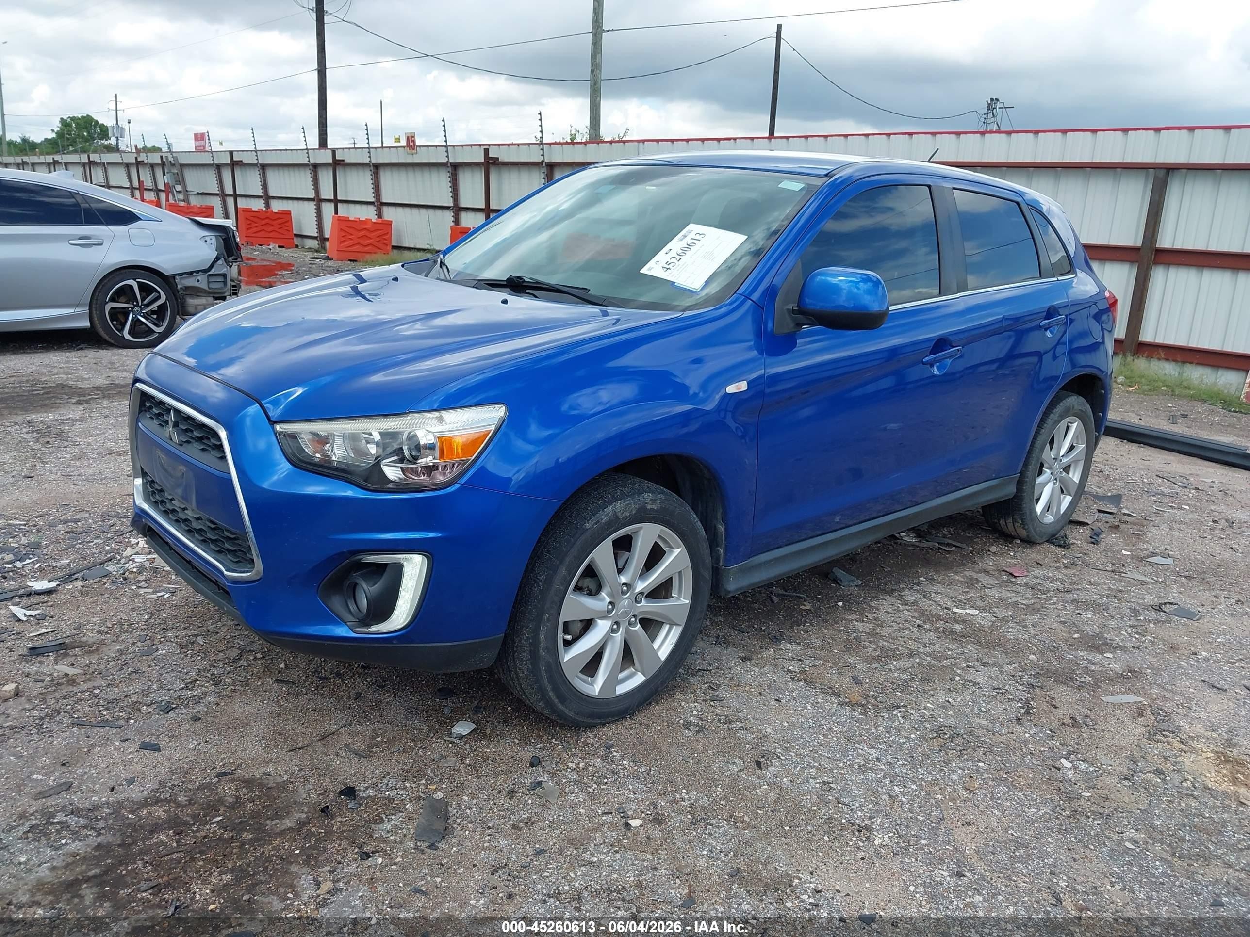 2015 Mitsubishi Outlander Sport Se Blue vin: 4A4AP4AU8FE048245