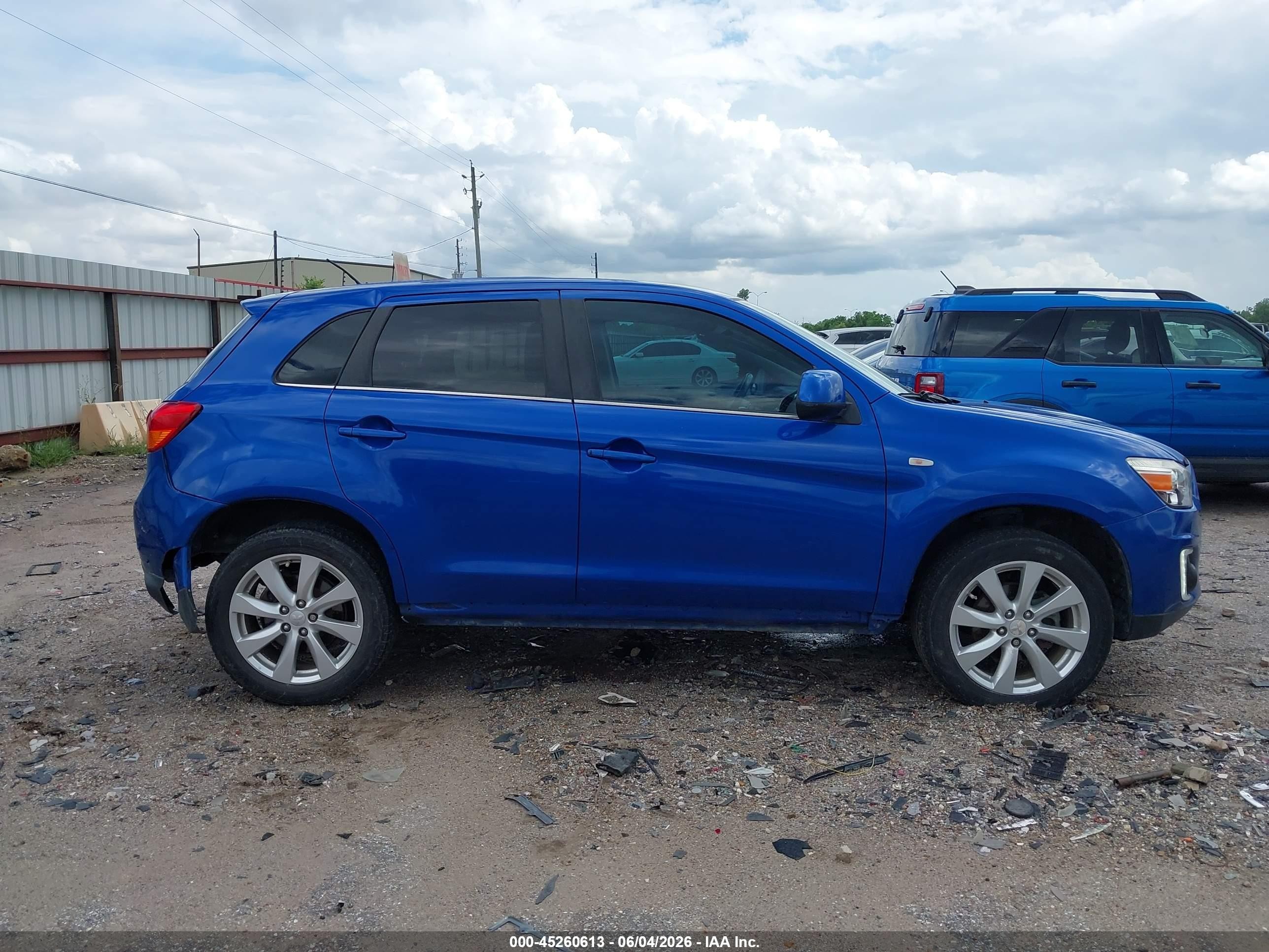 2015 Mitsubishi Outlander Sport Se Blue vin: 4A4AP4AU8FE048245