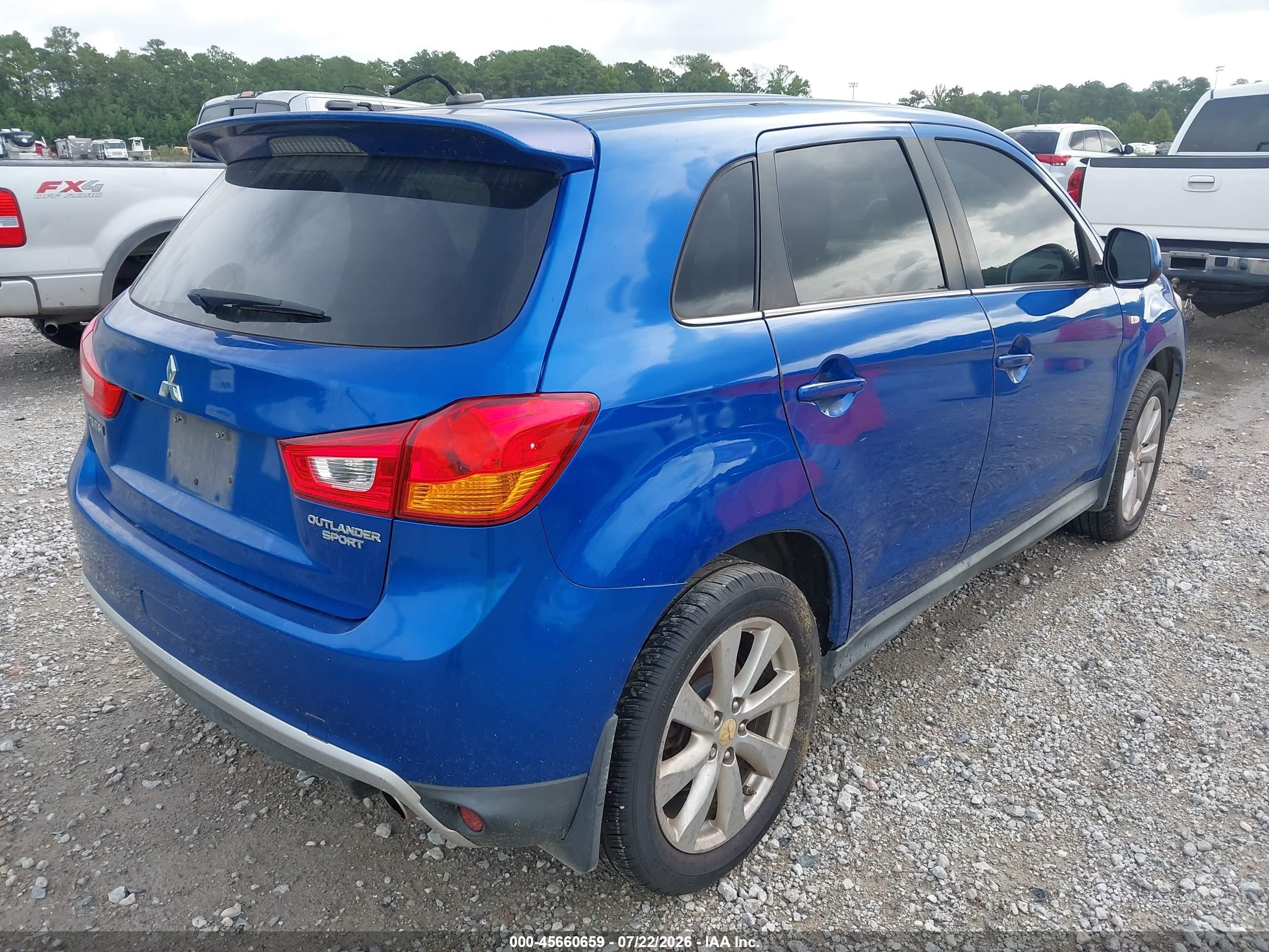 2015 Mitsubishi Outlander Sport Se Blue vin: 4A4AP4AU8FE057446