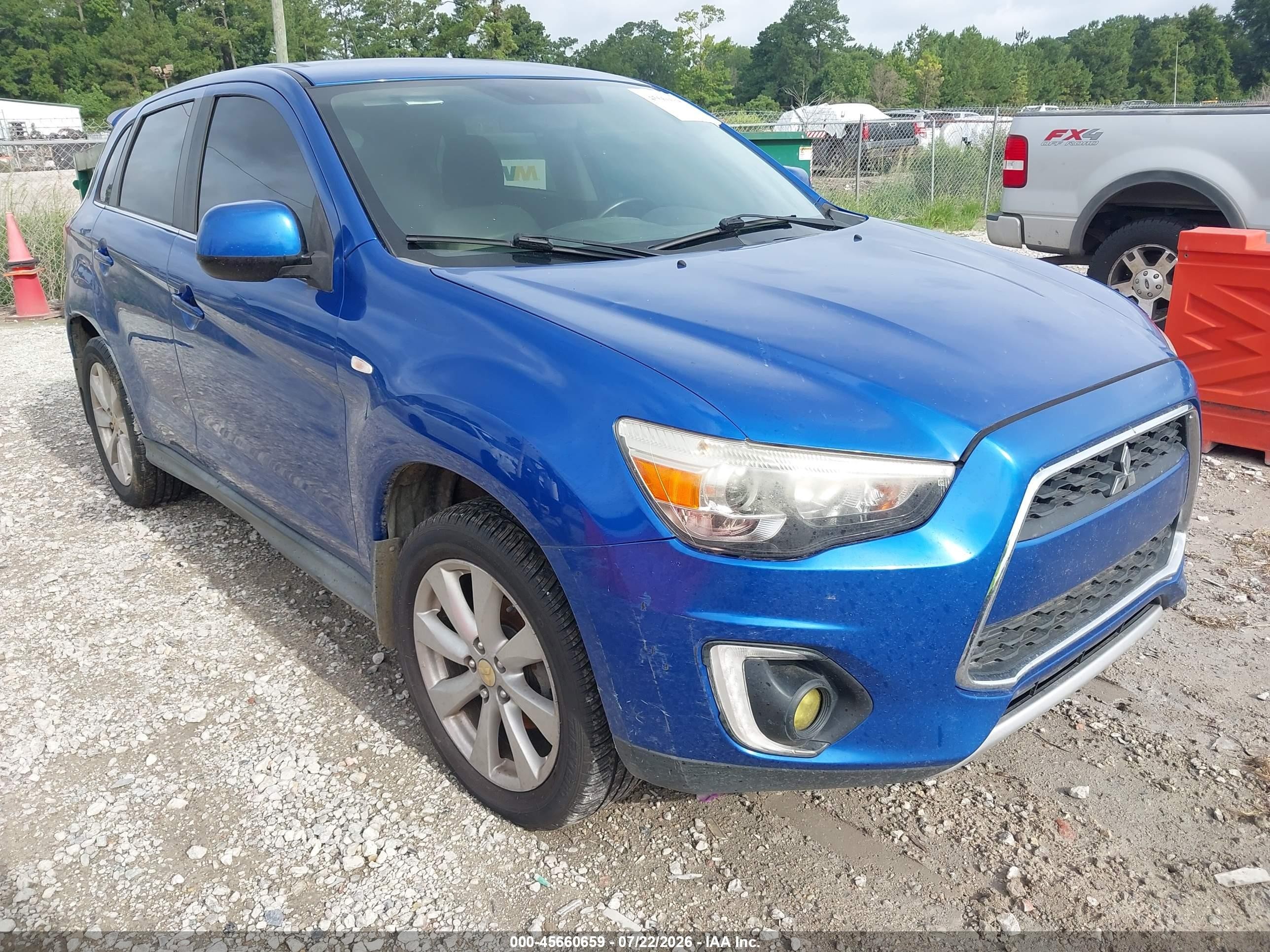 2015 Mitsubishi Outlander Sport Se Blue vin: 4A4AP4AU8FE057446