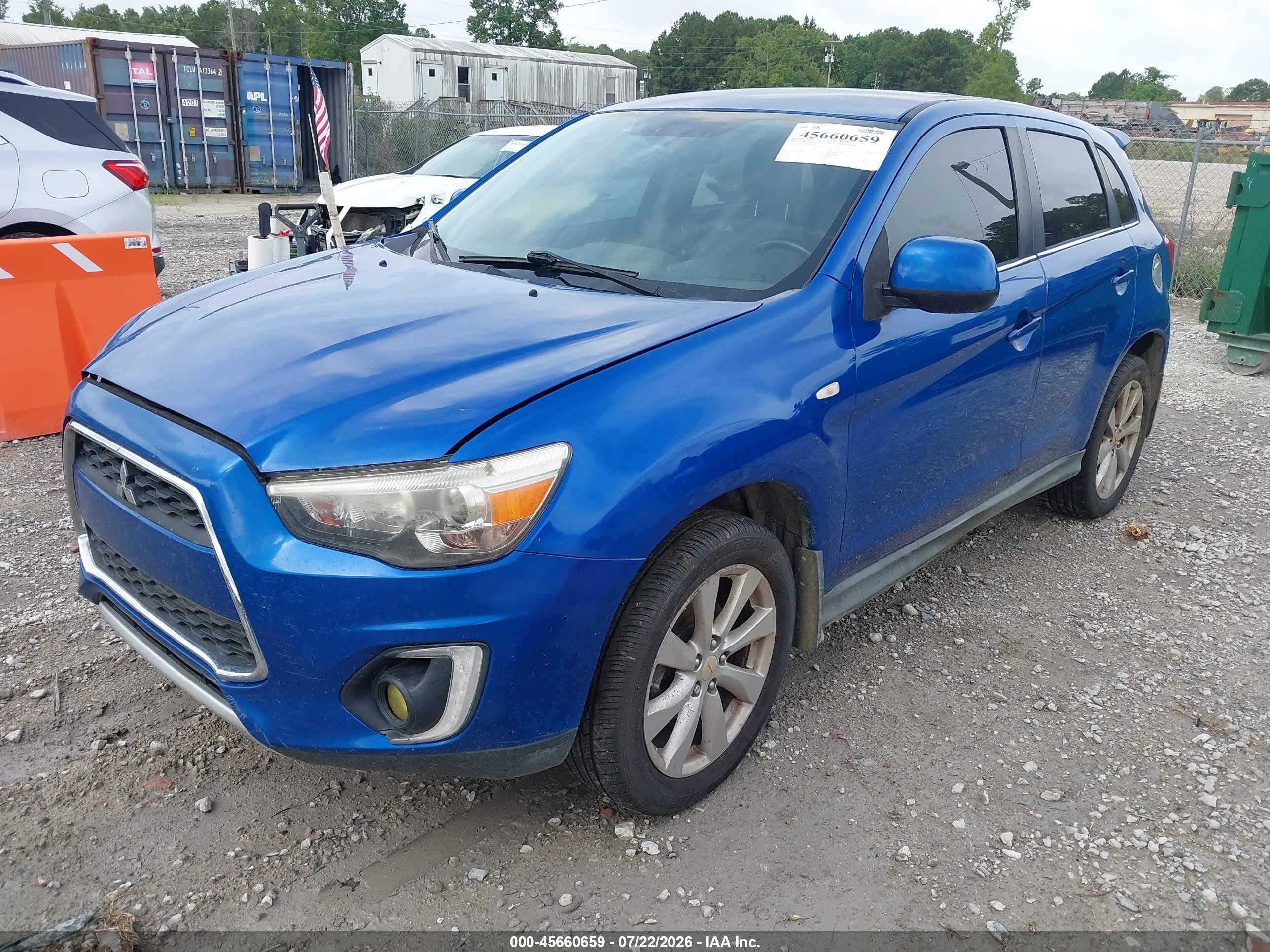 2015 Mitsubishi Outlander Sport Se Blue vin: 4A4AP4AU8FE057446
