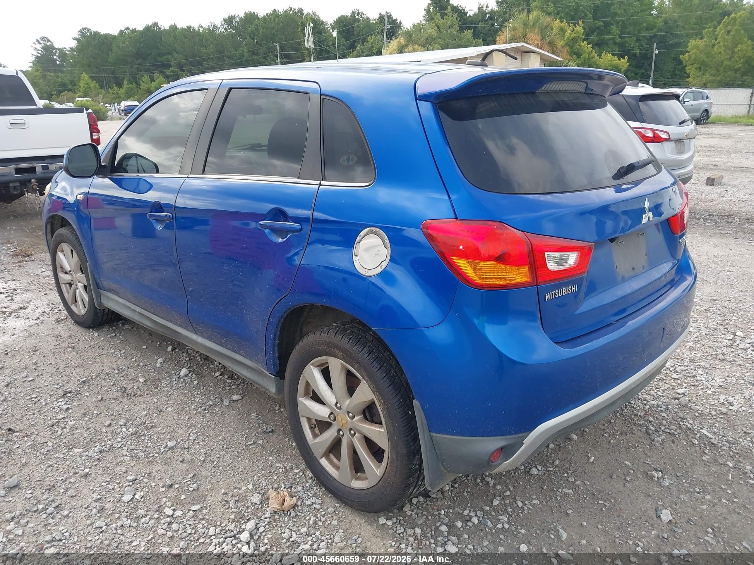 2015 Mitsubishi Outlander Sport Se Blue vin: 4A4AP4AU8FE057446