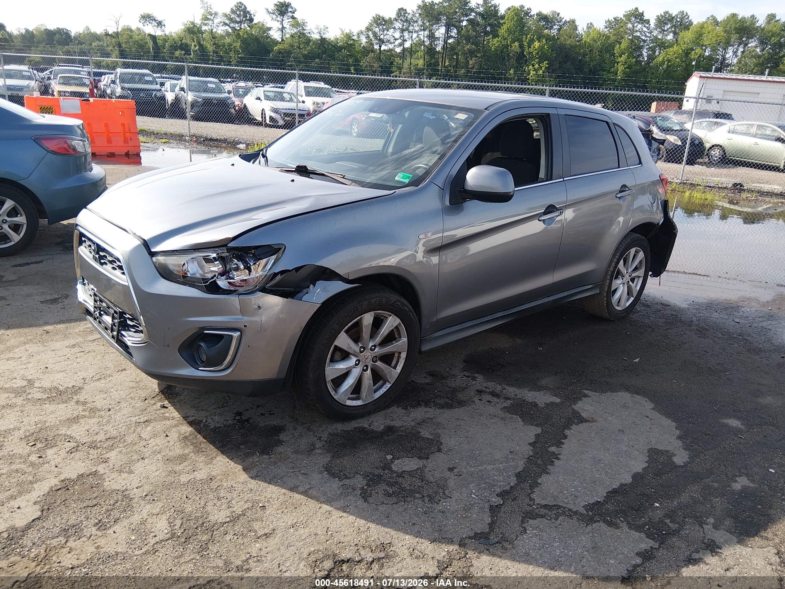 2014 Mitsubishi Outlander Sport Se Gray vin: 4A4AP4AU9EE005645