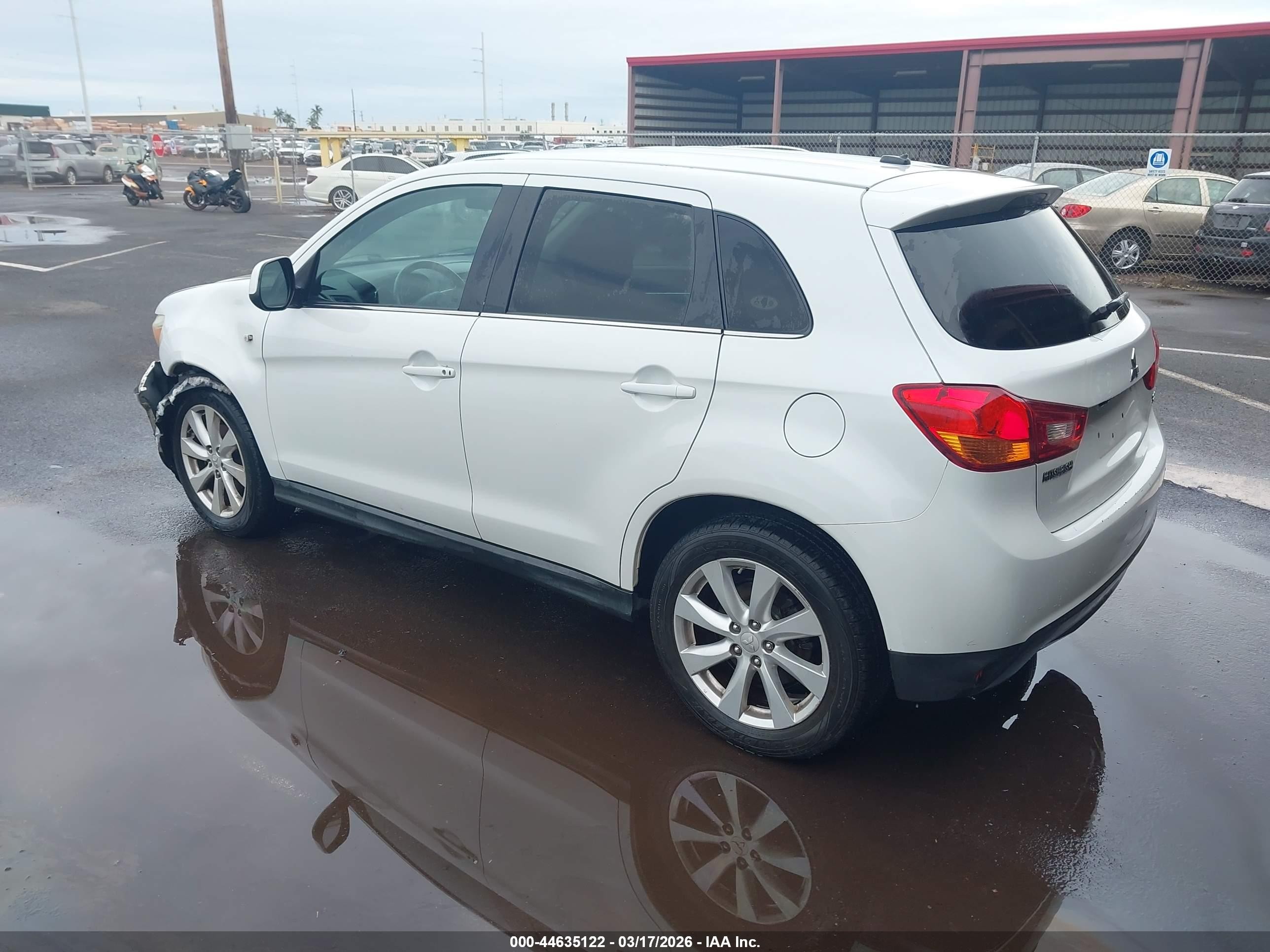 2014 Mitsubishi Outlander Sport Se White vin: 4A4AP4AU9EE020209