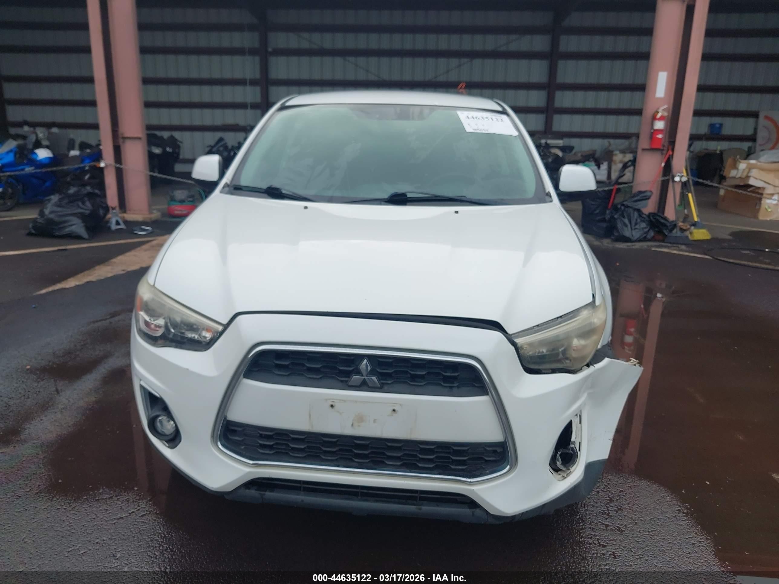 2014 Mitsubishi Outlander Sport Se White vin: 4A4AP4AU9EE020209