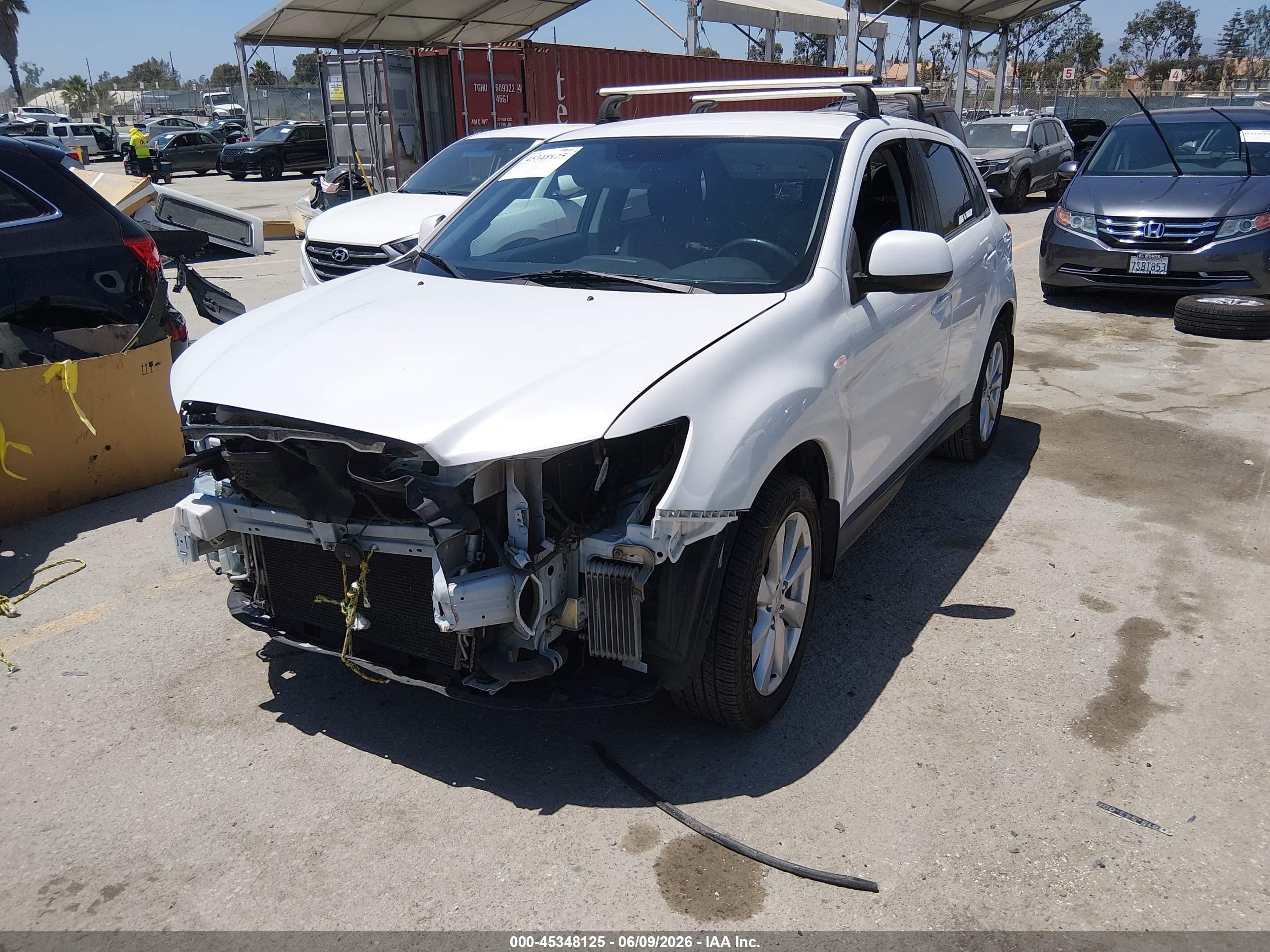 2013 Mitsubishi Outlander Sport Se White vin: 4A4AP4AUXDE002722