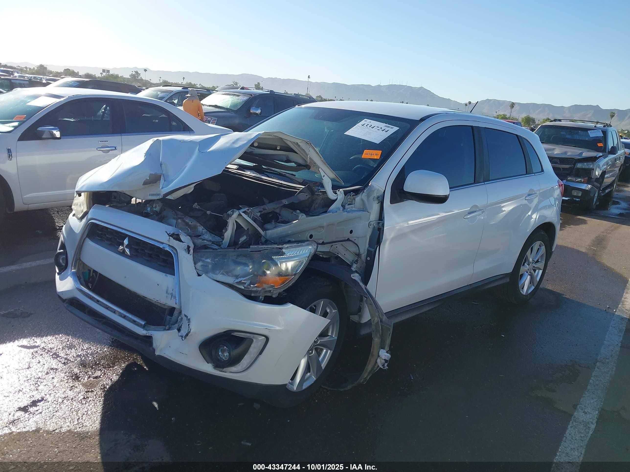 2015 Mitsubishi Outlander Sport Se White vin: 4A4AP4AUXFE009866