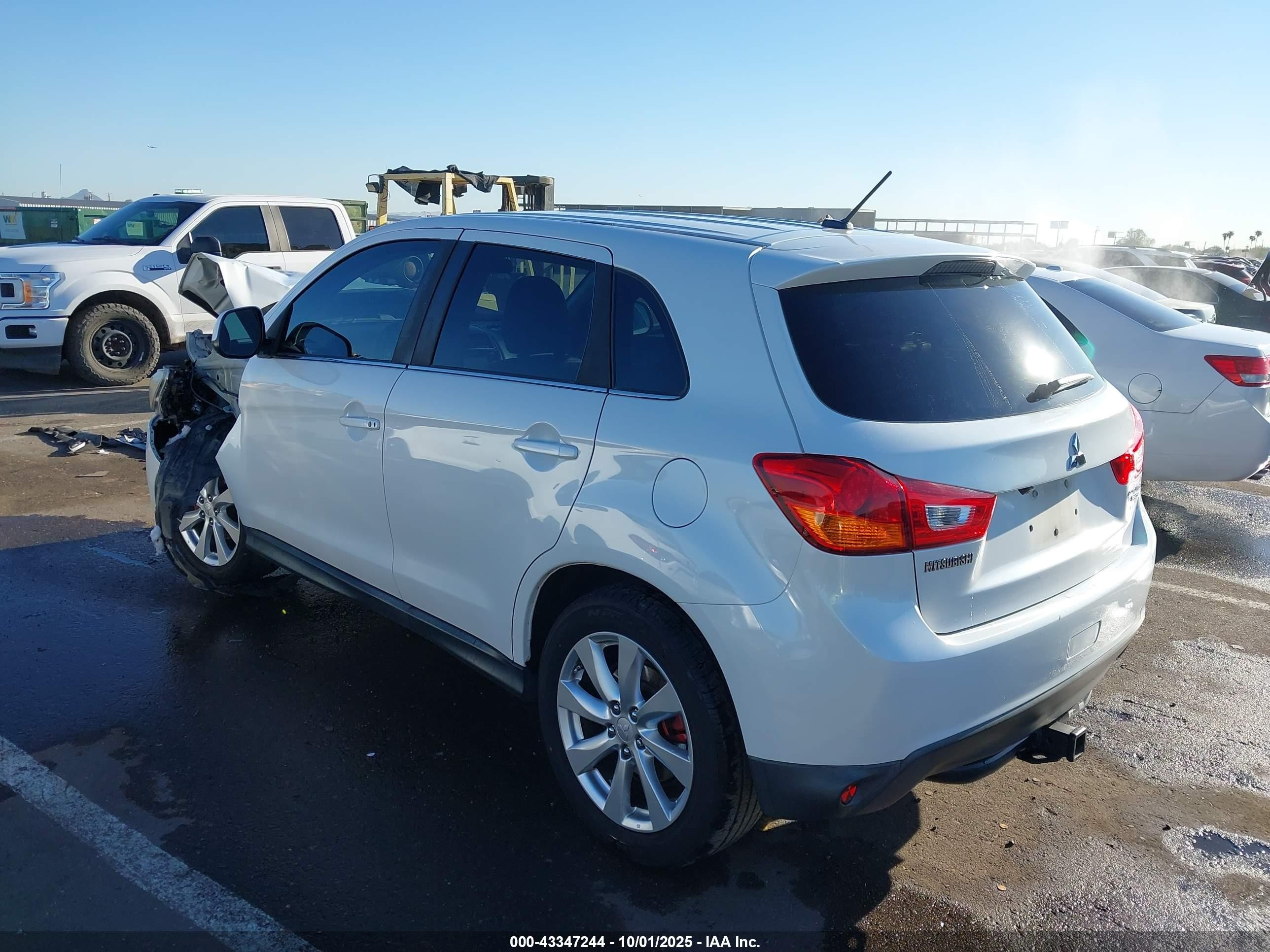 2015 Mitsubishi Outlander Sport Se White vin: 4A4AP4AUXFE009866