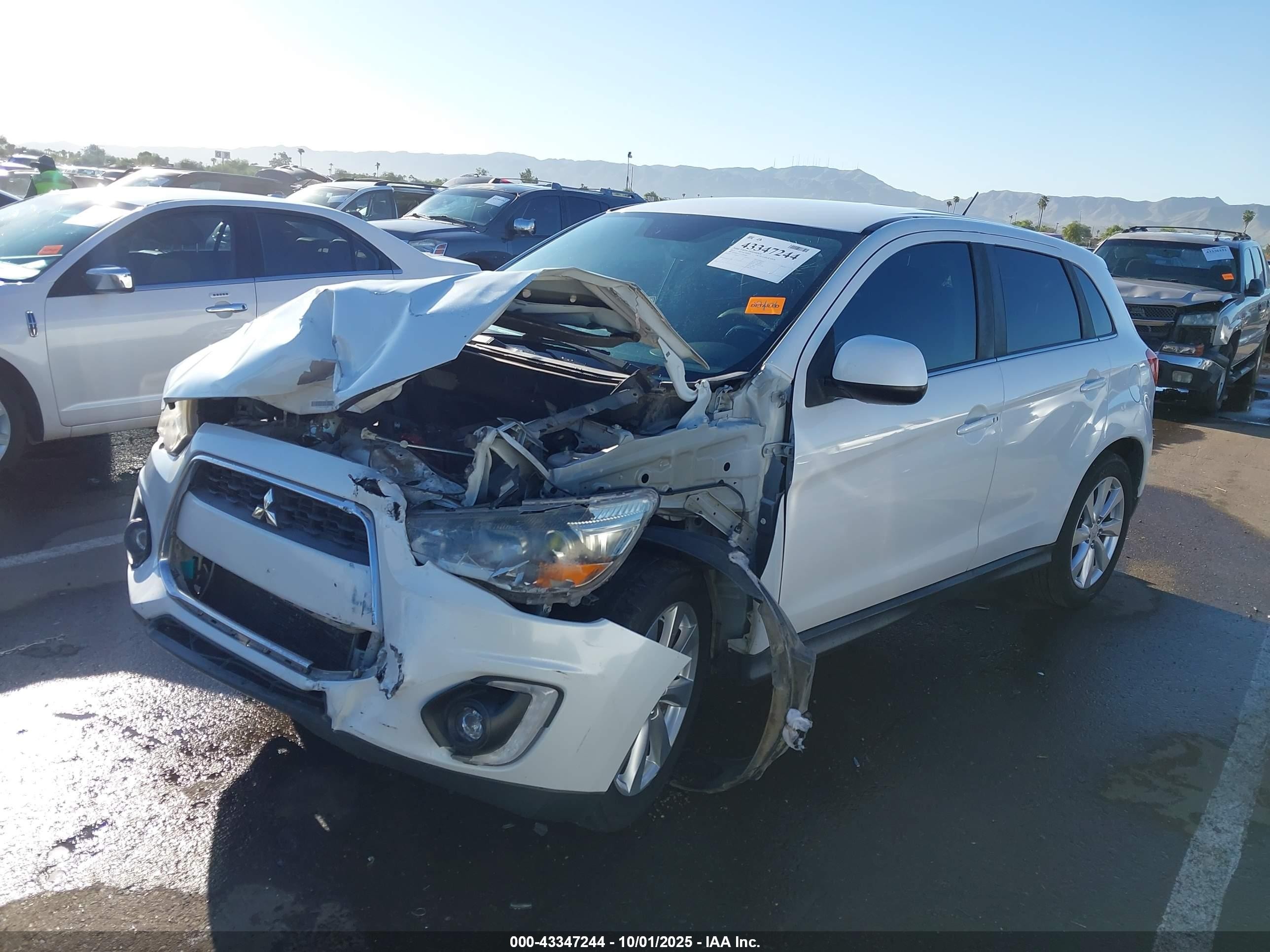 2015 Mitsubishi Outlander Sport Se White vin: 4A4AP4AUXFE009866