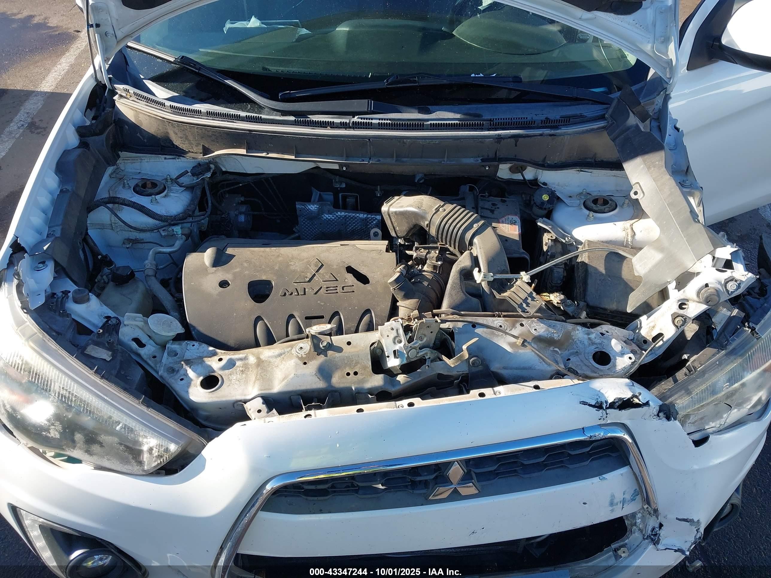 2015 Mitsubishi Outlander Sport Se White vin: 4A4AP4AUXFE009866