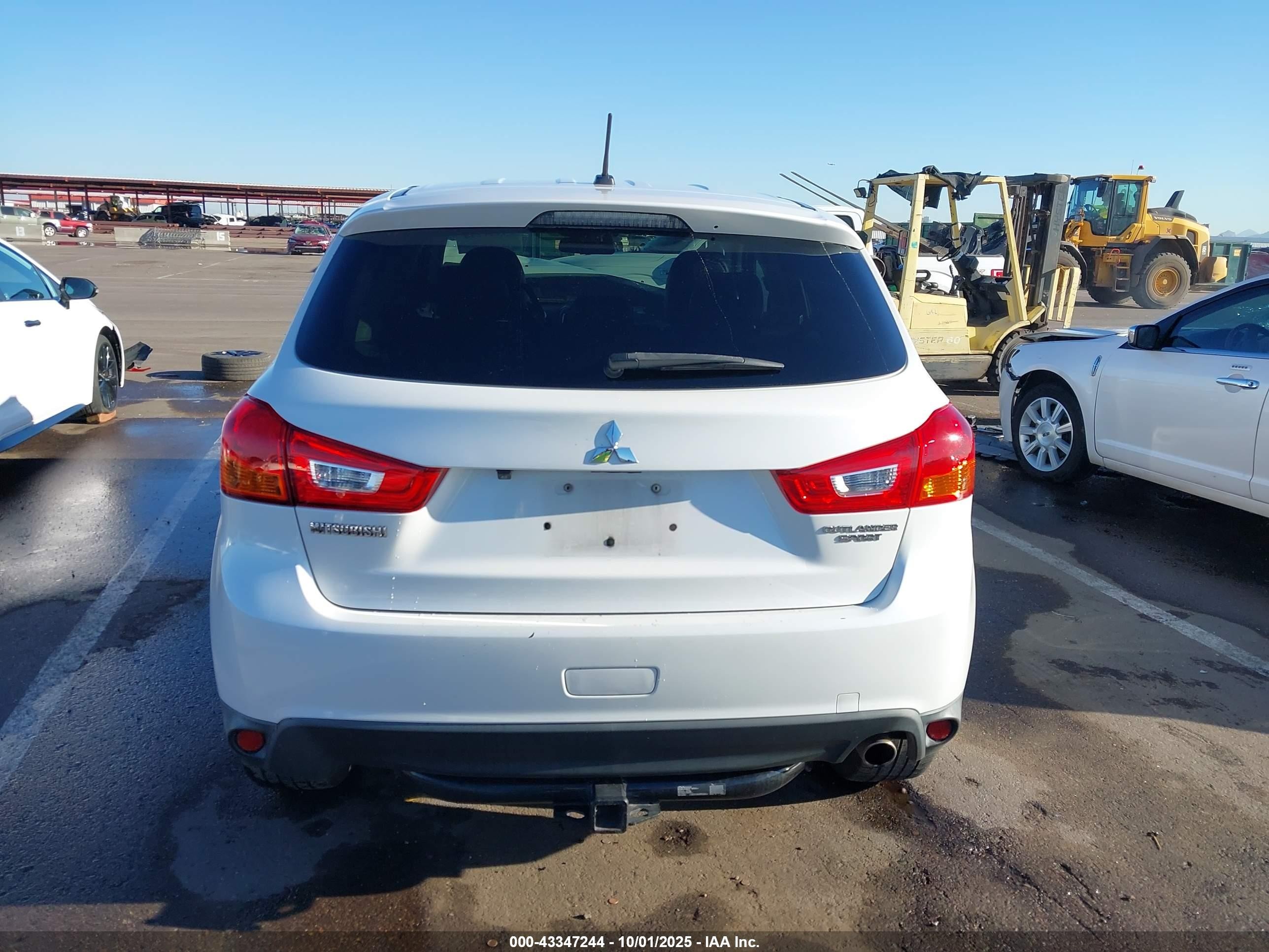 2015 Mitsubishi Outlander Sport Se White vin: 4A4AP4AUXFE009866