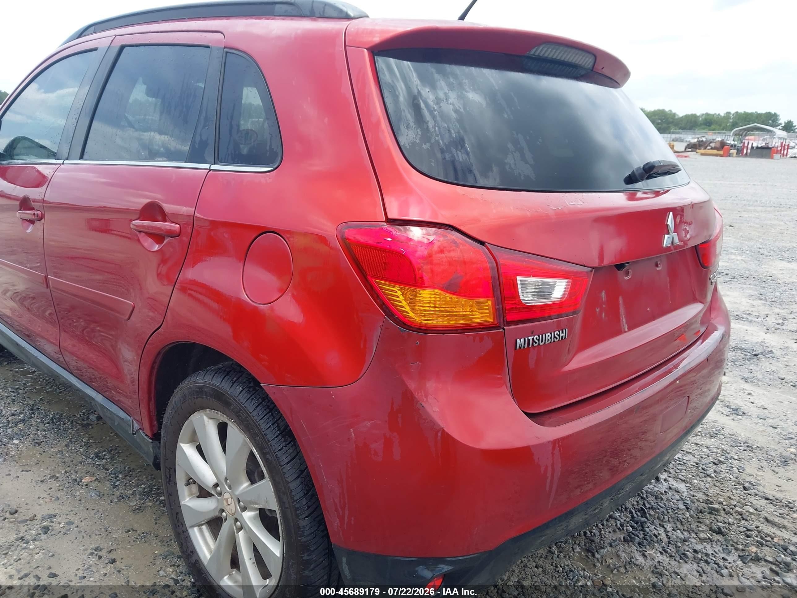2015 Mitsubishi Outlander Sport Gt Maroon vin: 4A4AP4AW6FE034491