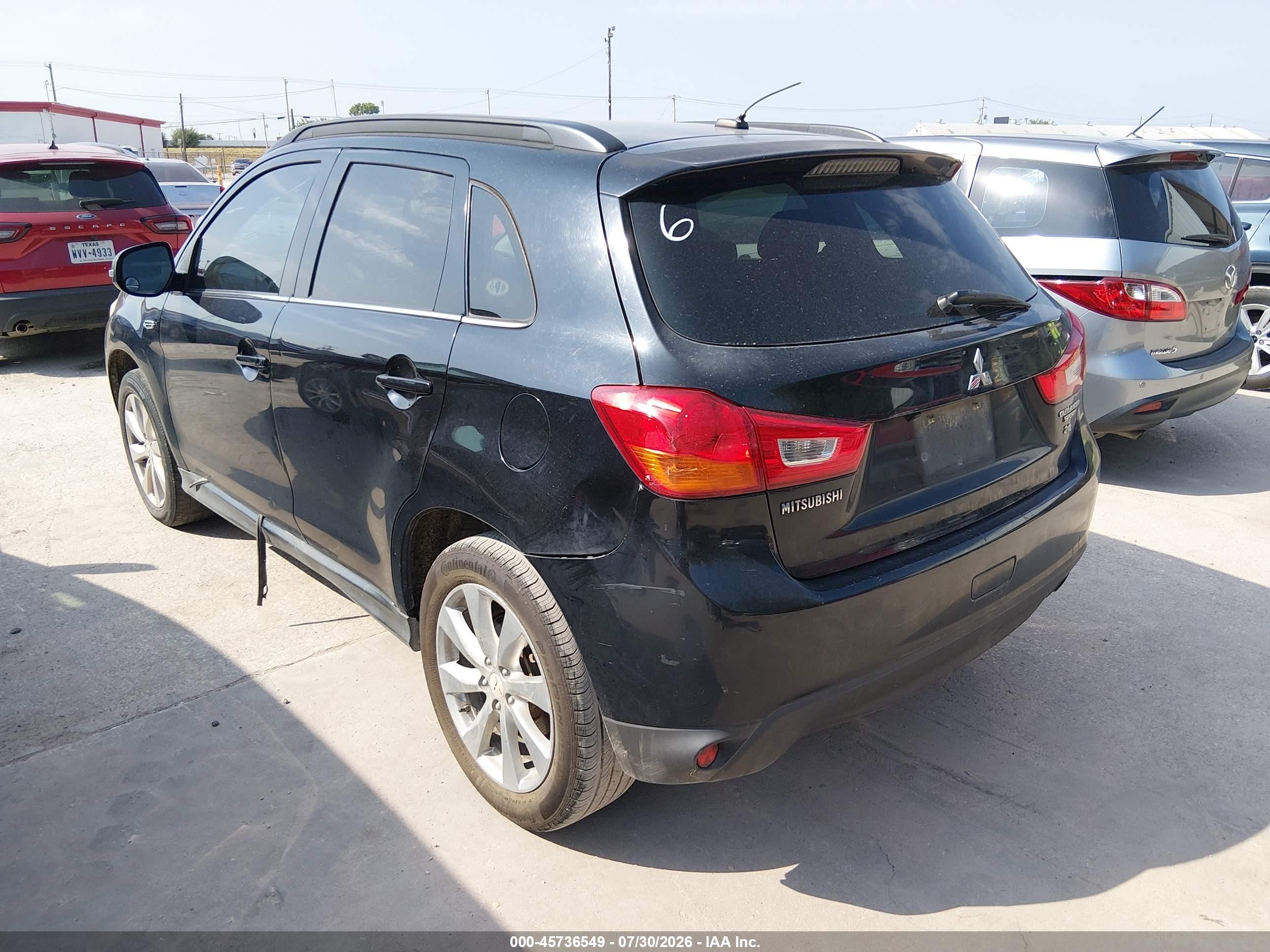 2015 Mitsubishi Outlander Sport Gt Black vin: 4A4AP4AW7FE028103
