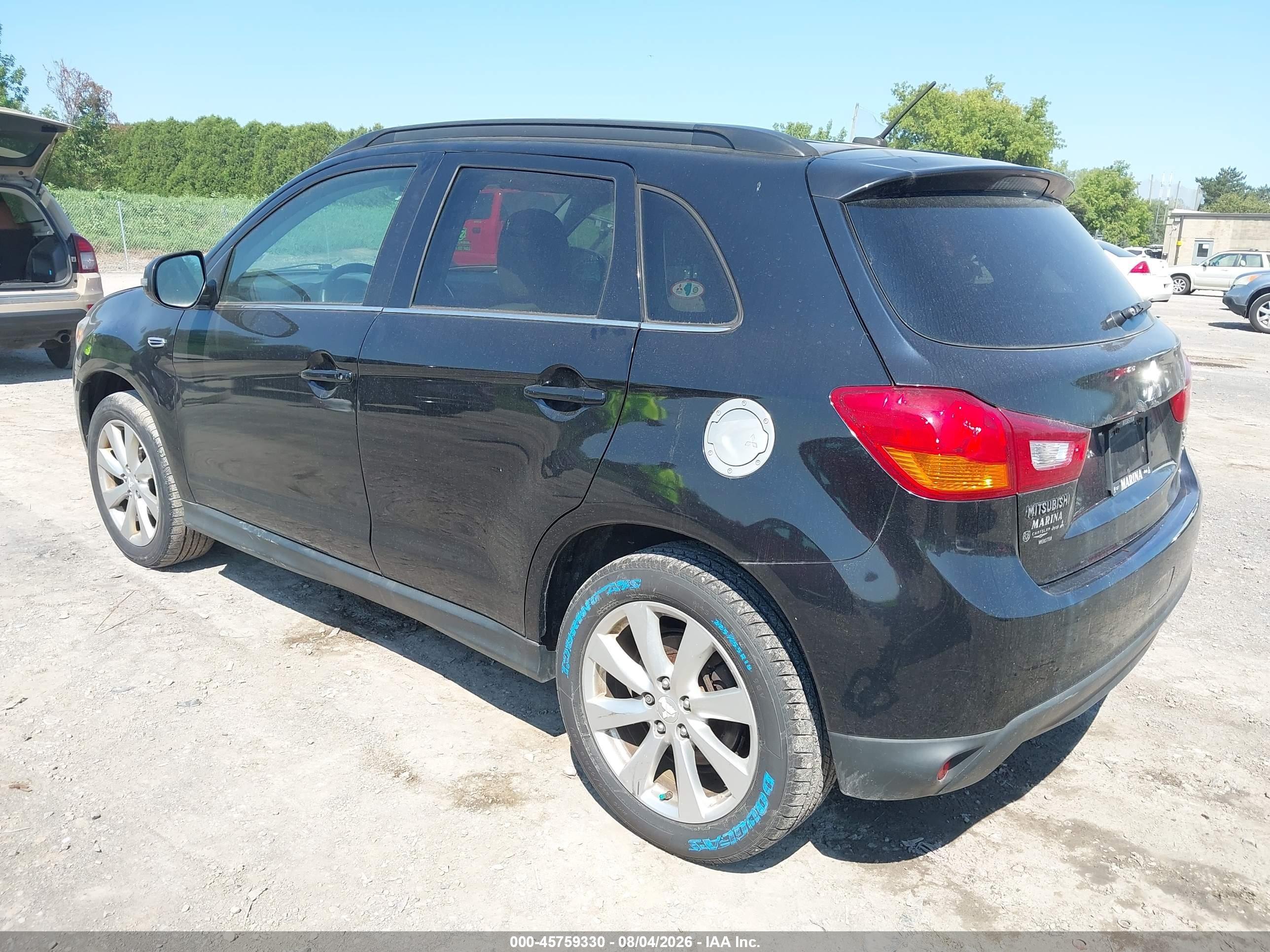 2015 Mitsubishi Outlander Sport Gt Черный vin: 4A4AP4AW8FE035304