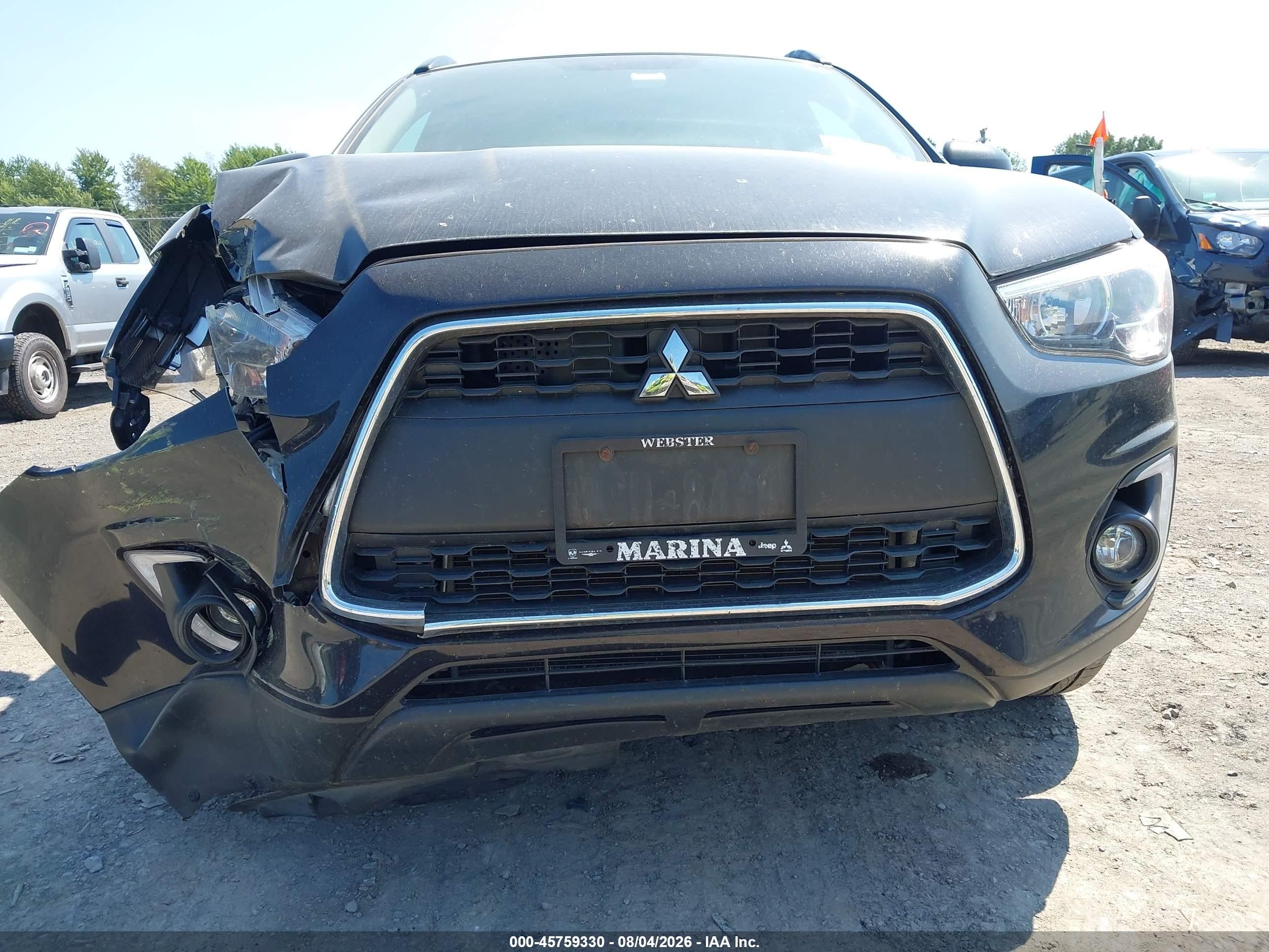 2015 Mitsubishi Outlander Sport Gt Черный vin: 4A4AP4AW8FE035304