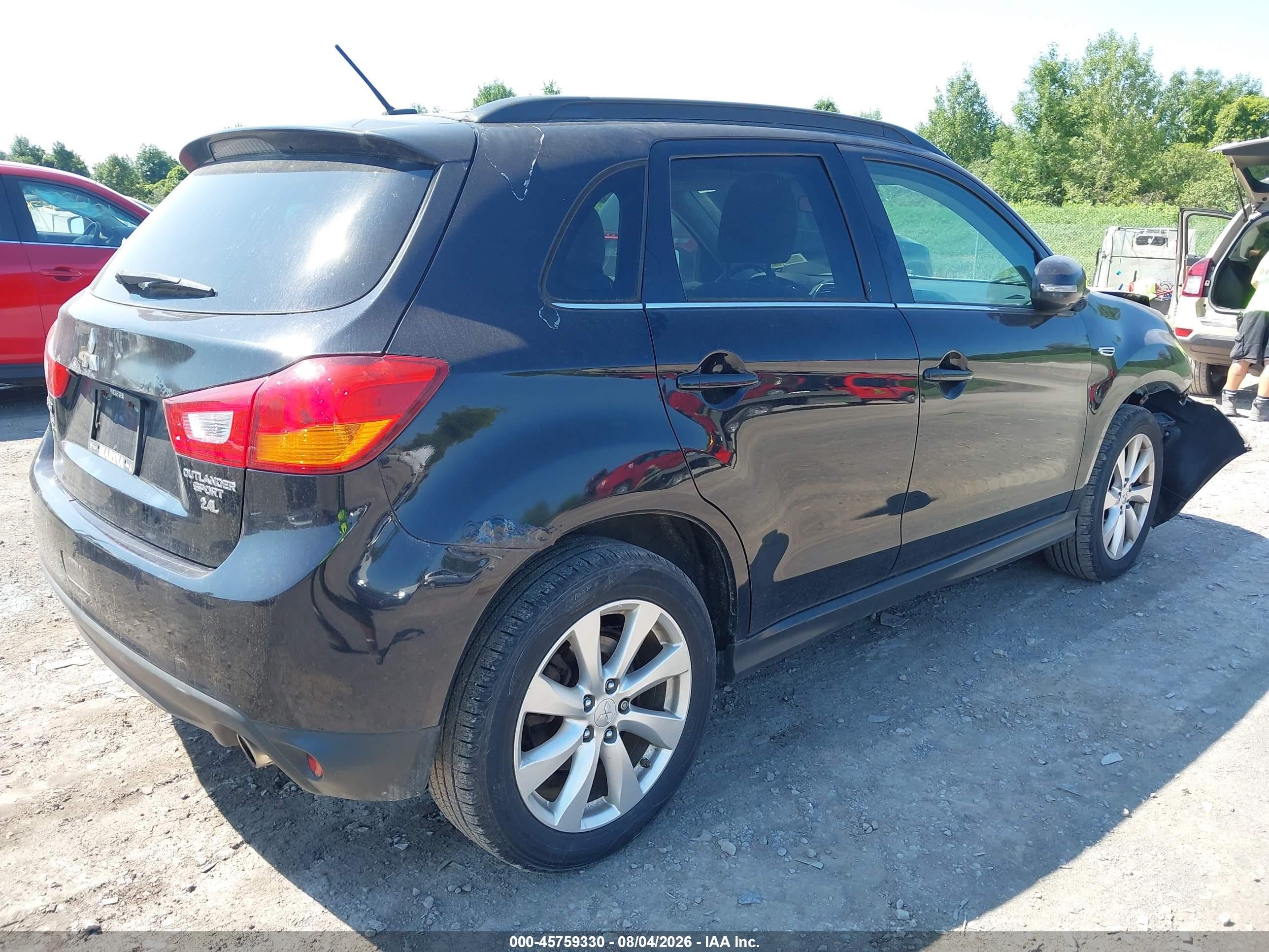 2015 Mitsubishi Outlander Sport Gt Черный vin: 4A4AP4AW8FE035304