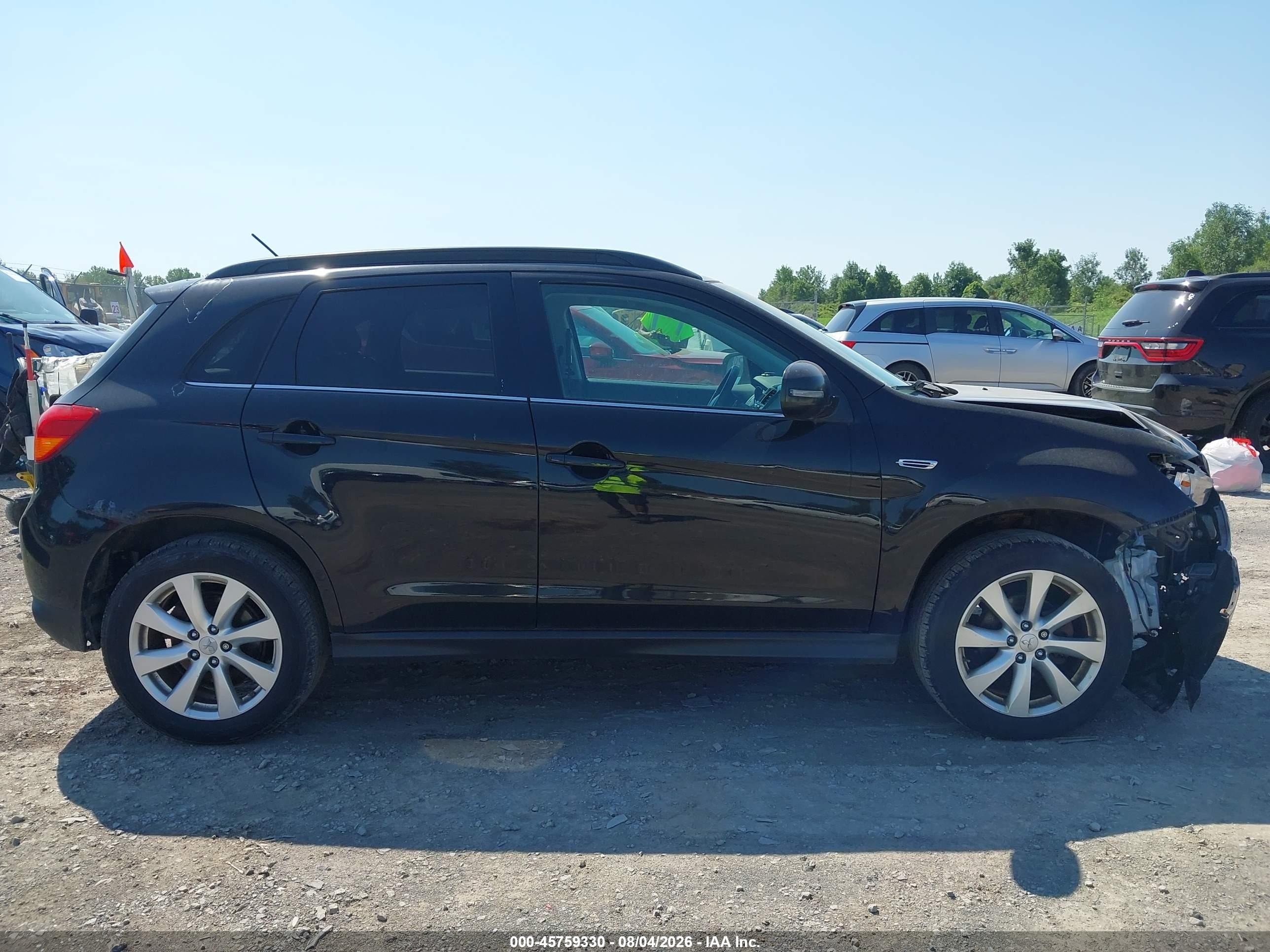 2015 Mitsubishi Outlander Sport Gt Черный vin: 4A4AP4AW8FE035304