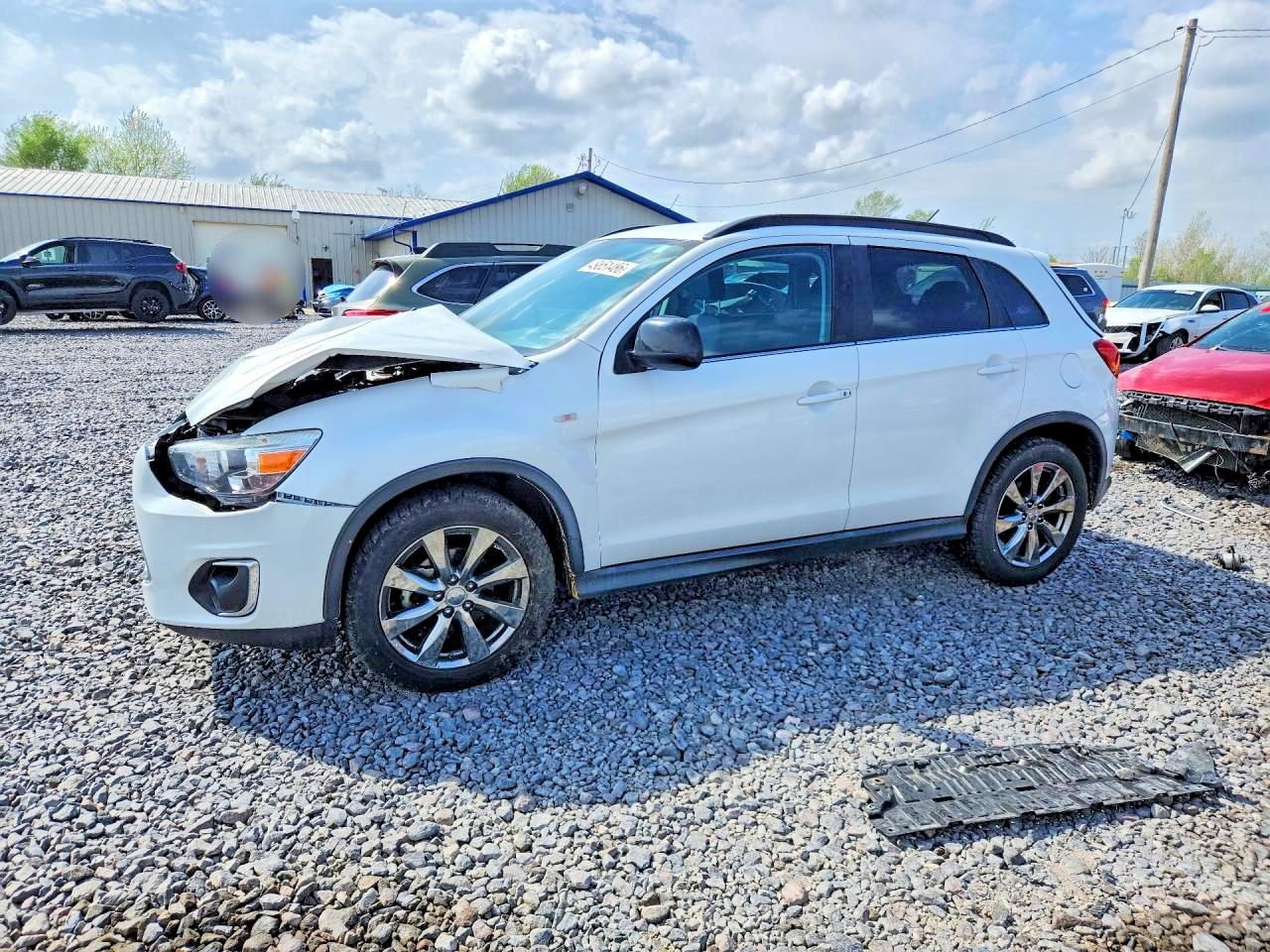 2013 Mitsubishi Outlander Sport Le White vin: 4A4AP5AU2DE021335