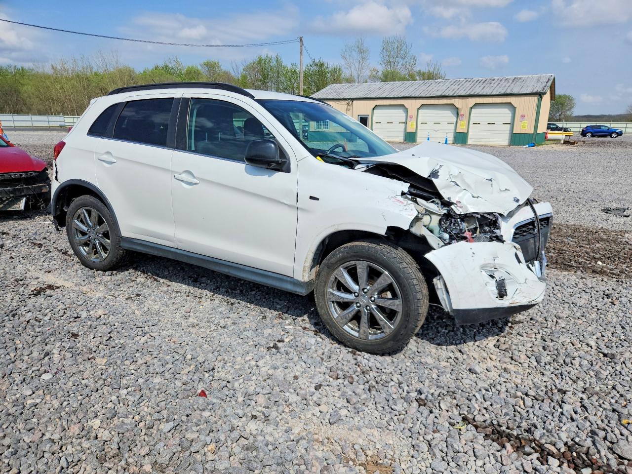 2013 Mitsubishi Outlander Sport Le White vin: 4A4AP5AU2DE021335